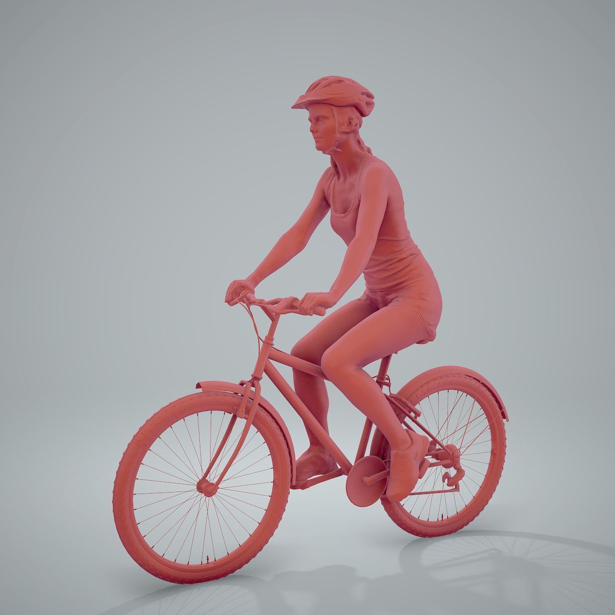 Blue Wearing Sporty Woman on a Bicycle SWom0304-HD2-O01P01-S 3D model_41