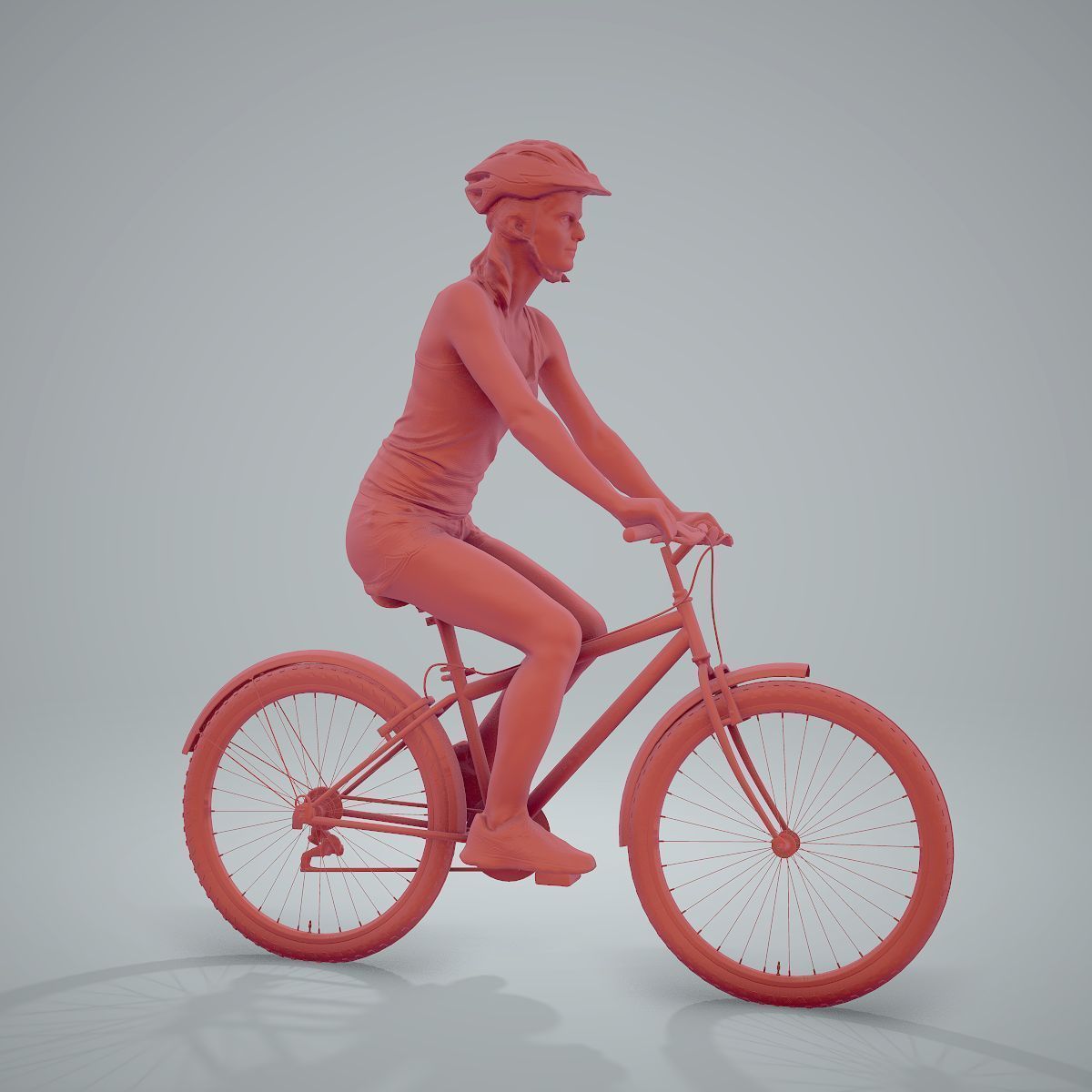 Blue Wearing Sporty Woman on a Bicycle SWom0304-HD2-O01P01-S 3D model_12