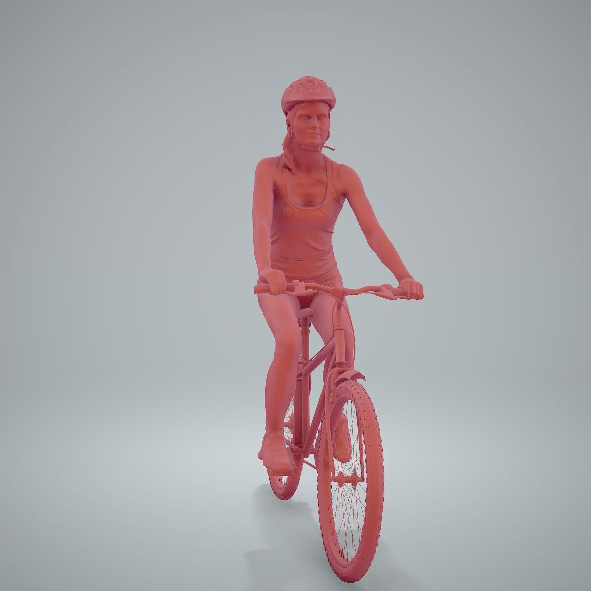 Blue Wearing Sporty Woman on a Bicycle SWom0304-HD2-O01P01-S 3D model_39