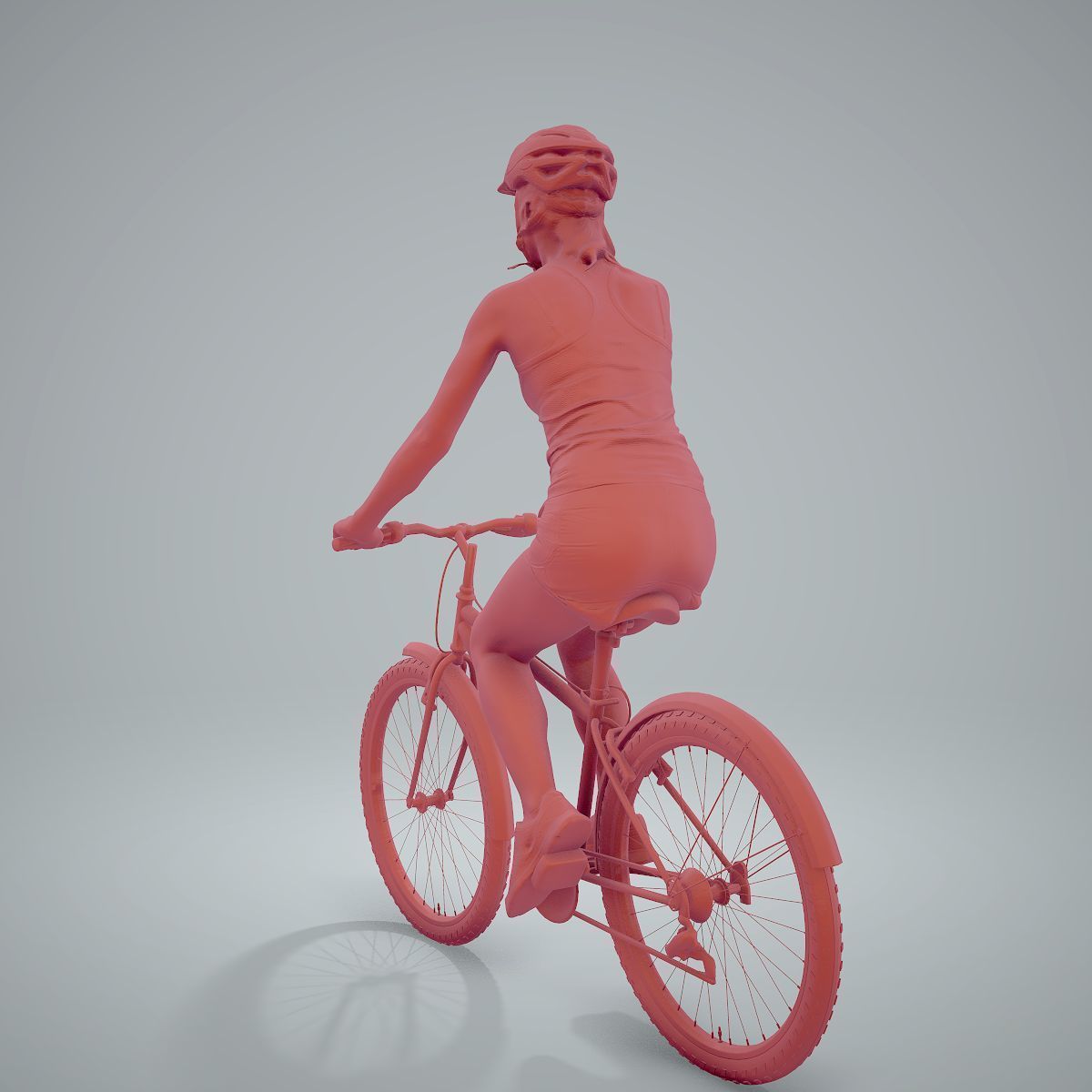 Blue Wearing Sporty Woman on a Bicycle SWom0304-HD2-O01P01-S 3D model_6