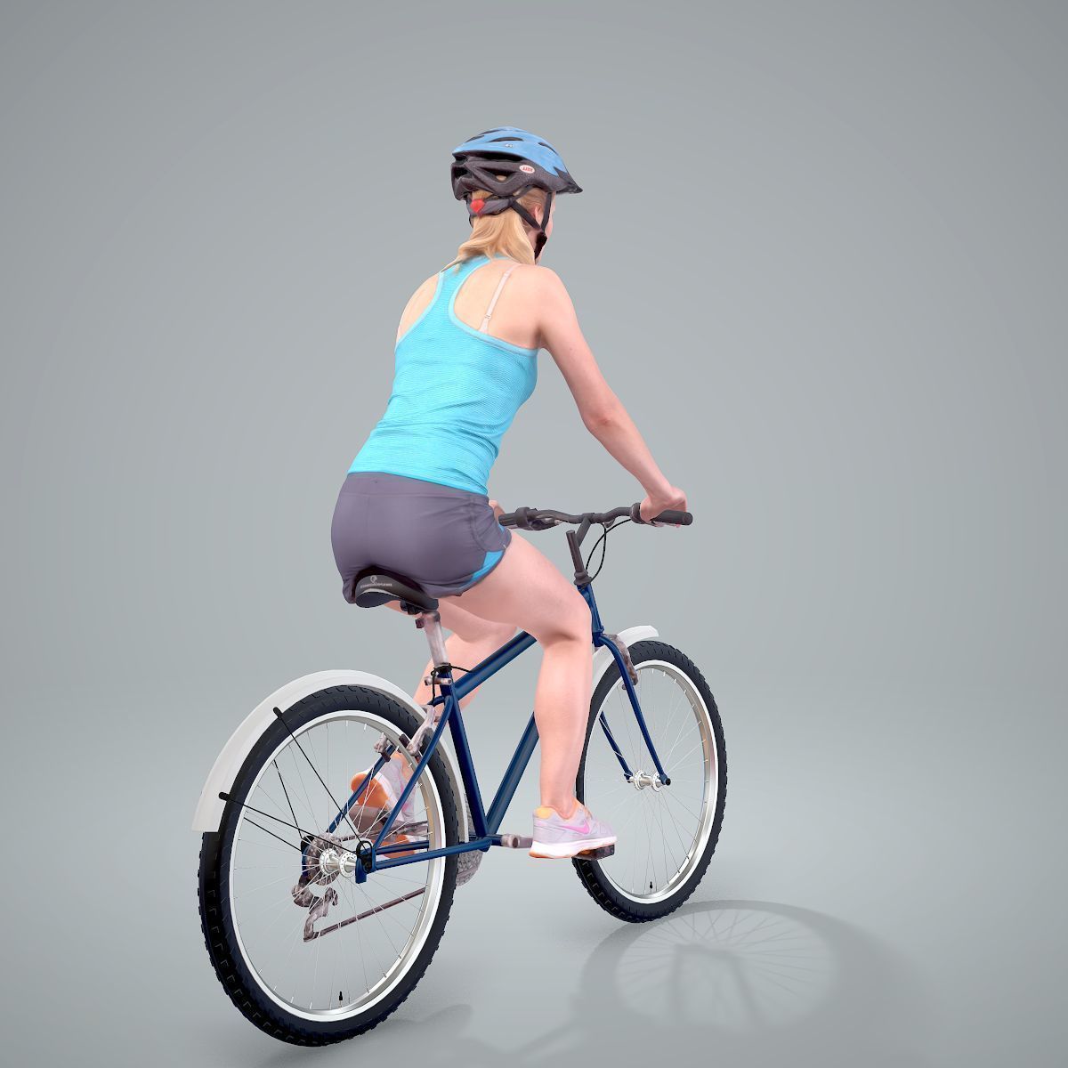 Blue Wearing Sporty Woman on a Bicycle SWom0304-HD2-O01P01-S 3D model_52