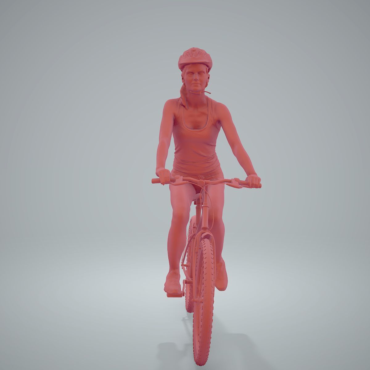 Blue Wearing Sporty Woman on a Bicycle SWom0304-HD2-O01P01-S 3D model_11