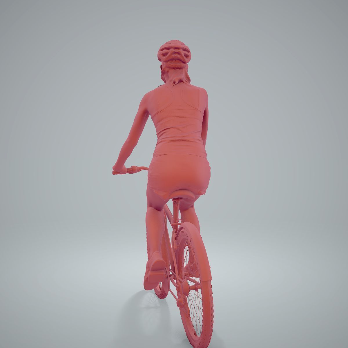 Blue Wearing Sporty Woman on a Bicycle SWom0304-HD2-O01P01-S 3D model_29