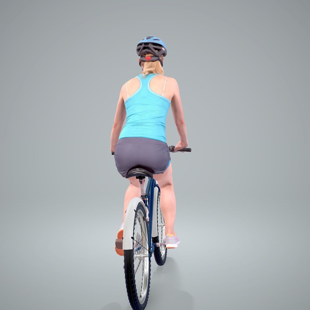 Blue Wearing Sporty Woman on a Bicycle SWom0304-HD2-O01P01-S 3D model_5
