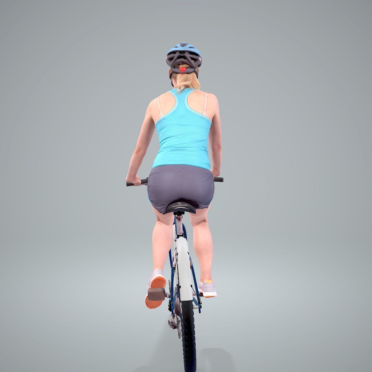 Blue Wearing Sporty Woman on a Bicycle SWom0304-HD2-O01P01-S 3D model_74