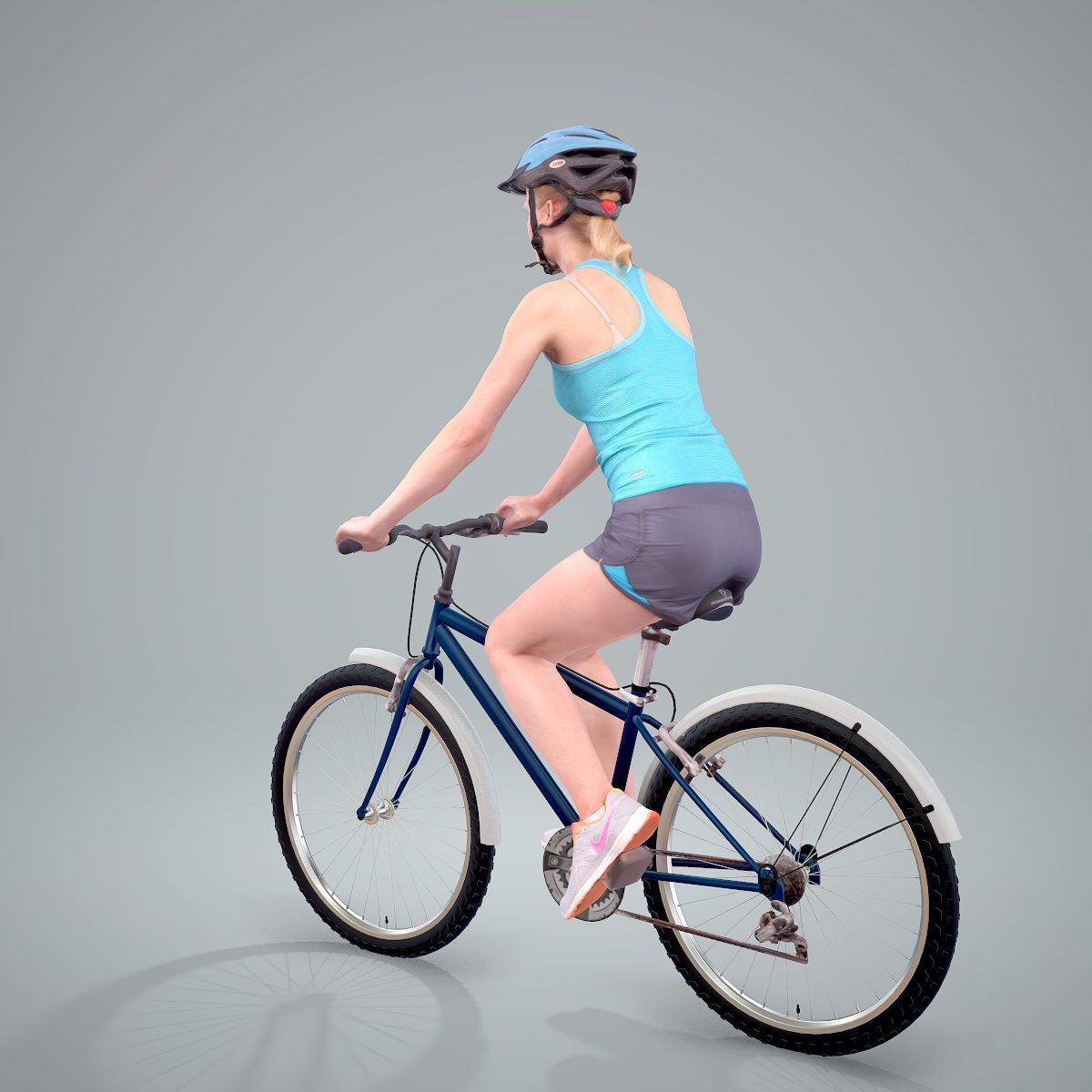 Blue Wearing Sporty Woman on a Bicycle SWom0304-HD2-O01P01-S 3D model_47