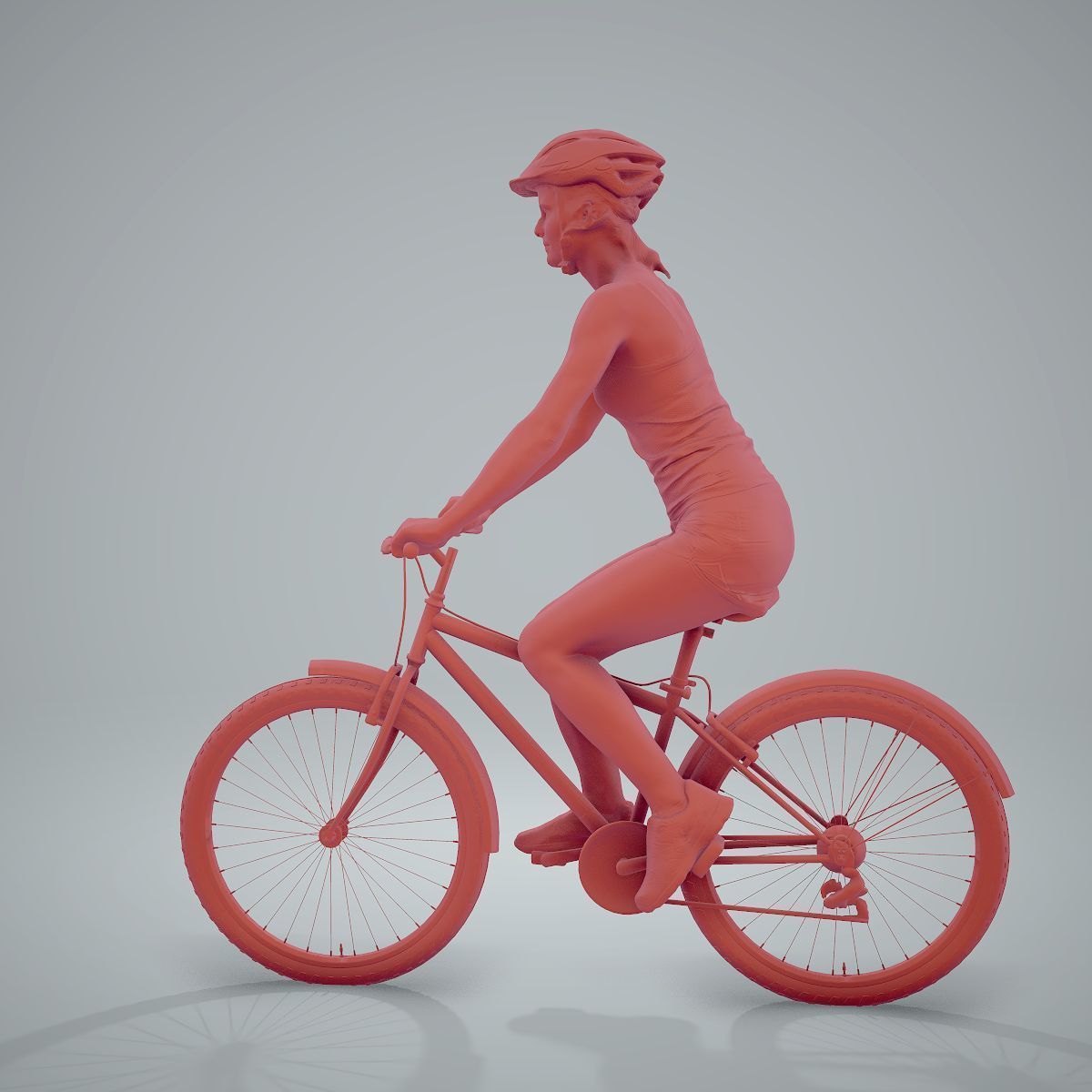 Blue Wearing Sporty Woman on a Bicycle SWom0304-HD2-O01P01-S 3D model_58