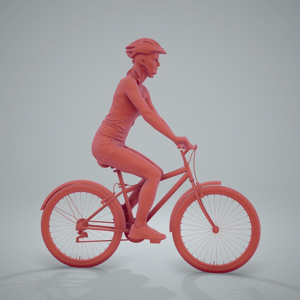 Blue Wearing Sporty Woman on a Bicycle SWom0304-HD2-O01P01-S 3D model_14