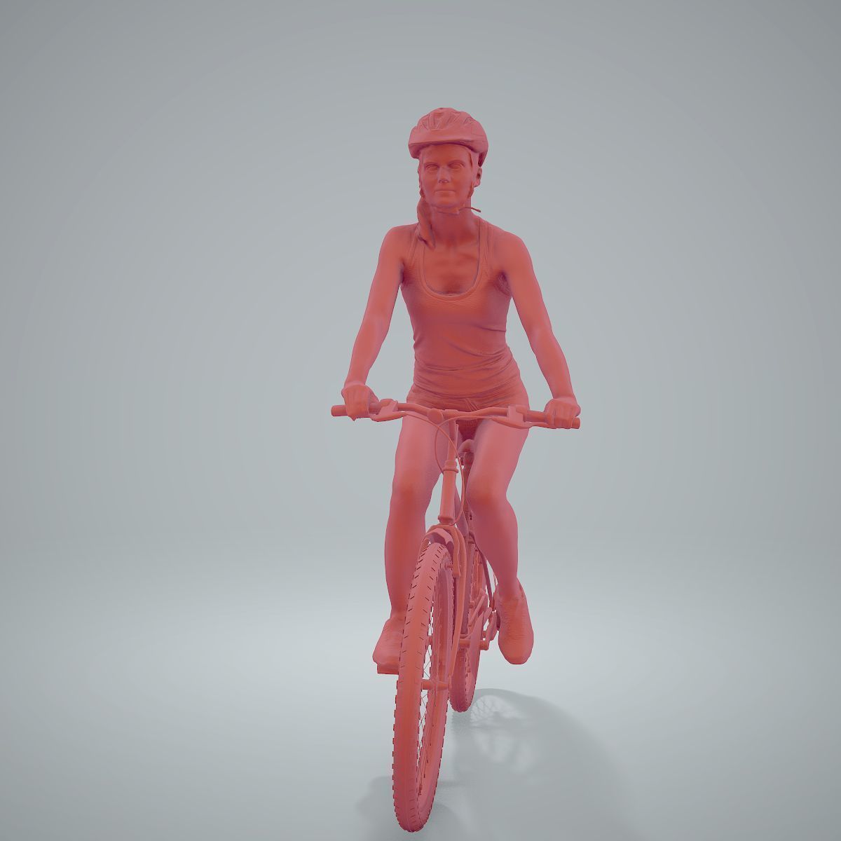 Blue Wearing Sporty Woman on a Bicycle SWom0304-HD2-O01P01-S 3D model_19