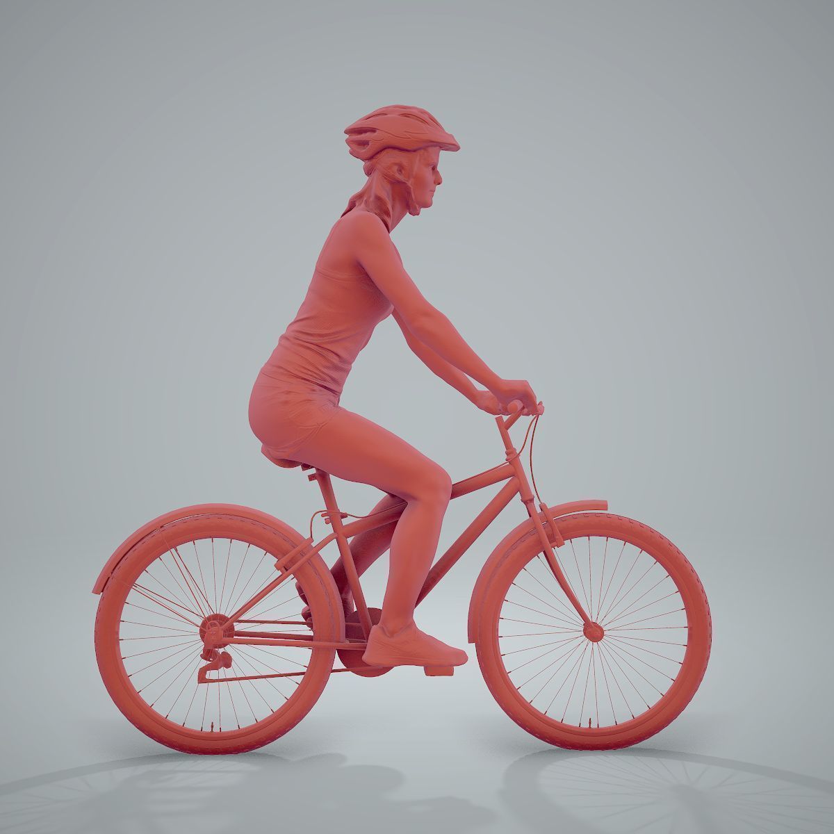 Blue Wearing Sporty Woman on a Bicycle SWom0304-HD2-O01P01-S 3D model_35