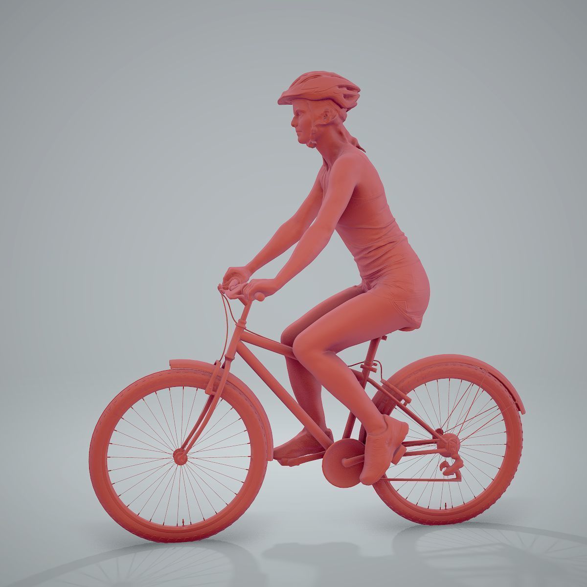 Blue Wearing Sporty Woman on a Bicycle SWom0304-HD2-O01P01-S 3D model_26