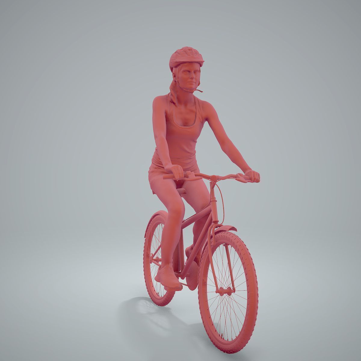 Blue Wearing Sporty Woman on a Bicycle SWom0304-HD2-O01P01-S 3D model_20