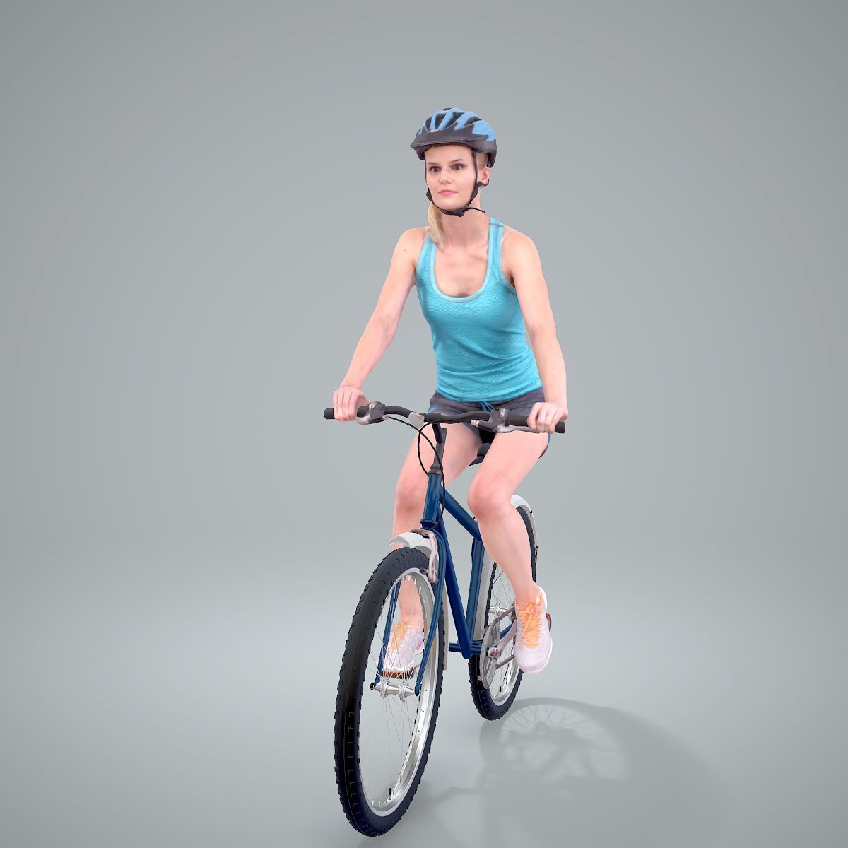 Blue Wearing Sporty Woman on a Bicycle SWom0304-HD2-O01P01-S 3D model_54