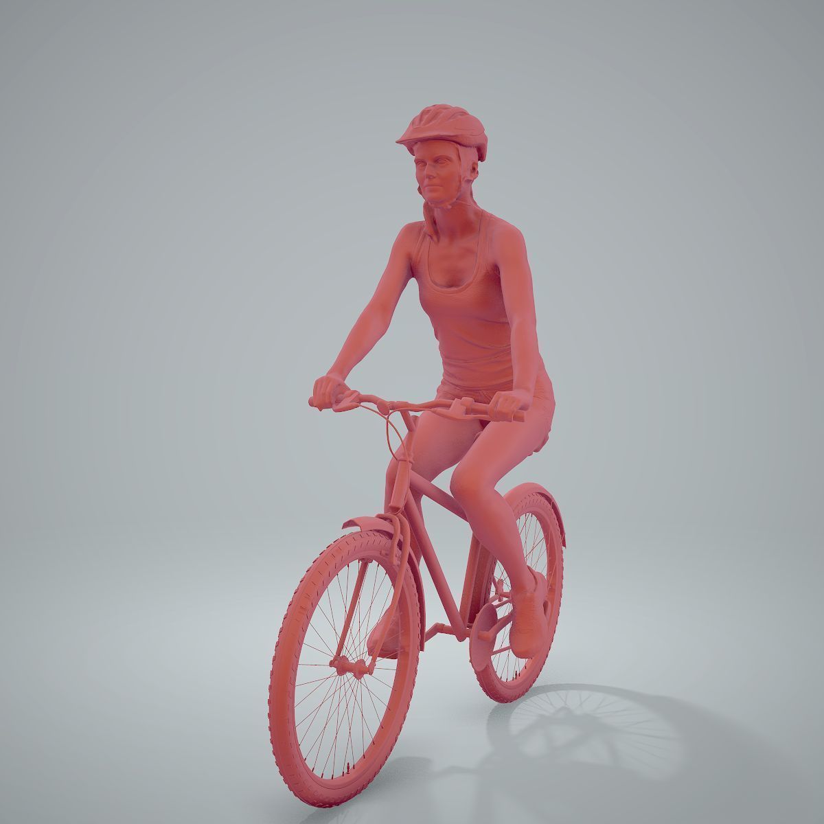 Blue Wearing Sporty Woman on a Bicycle SWom0304-HD2-O01P01-S 3D model_69