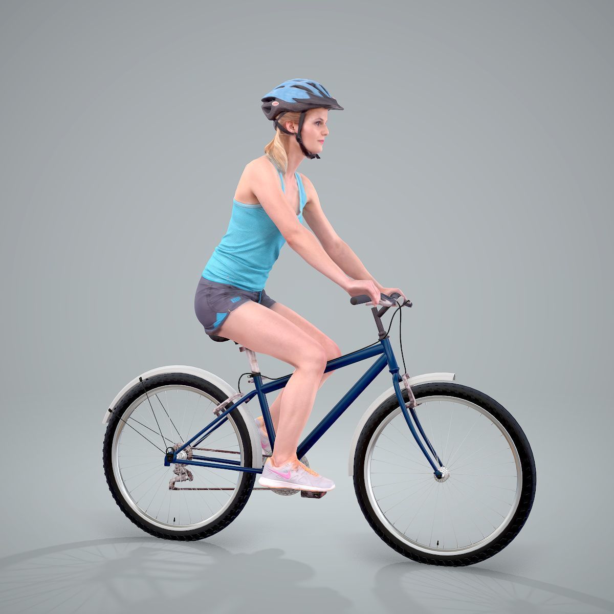 Blue Wearing Sporty Woman on a Bicycle SWom0304-HD2-O01P01-S 3D model_21