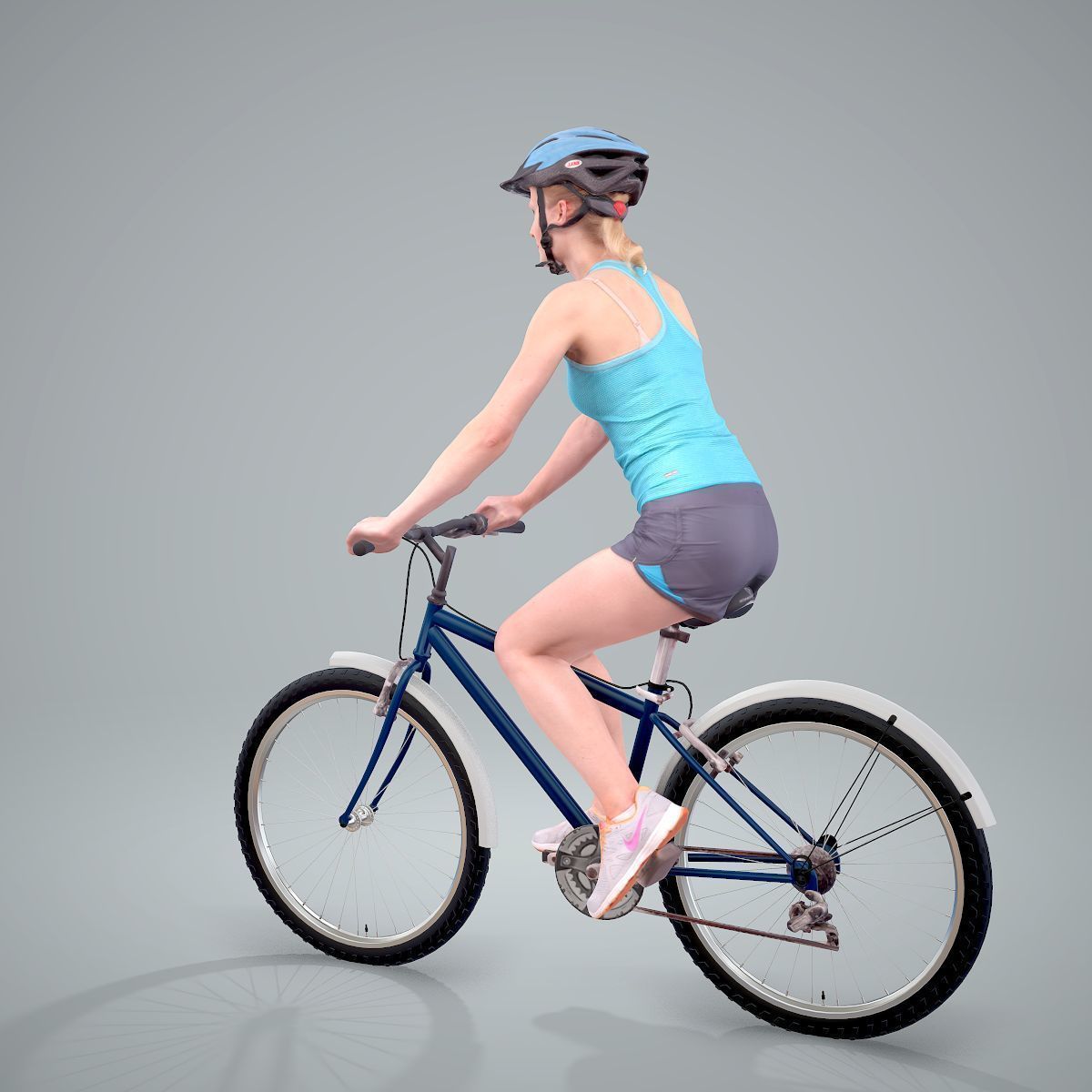 Blue Wearing Sporty Woman on a Bicycle SWom0304-HD2-O01P01-S 3D model_61