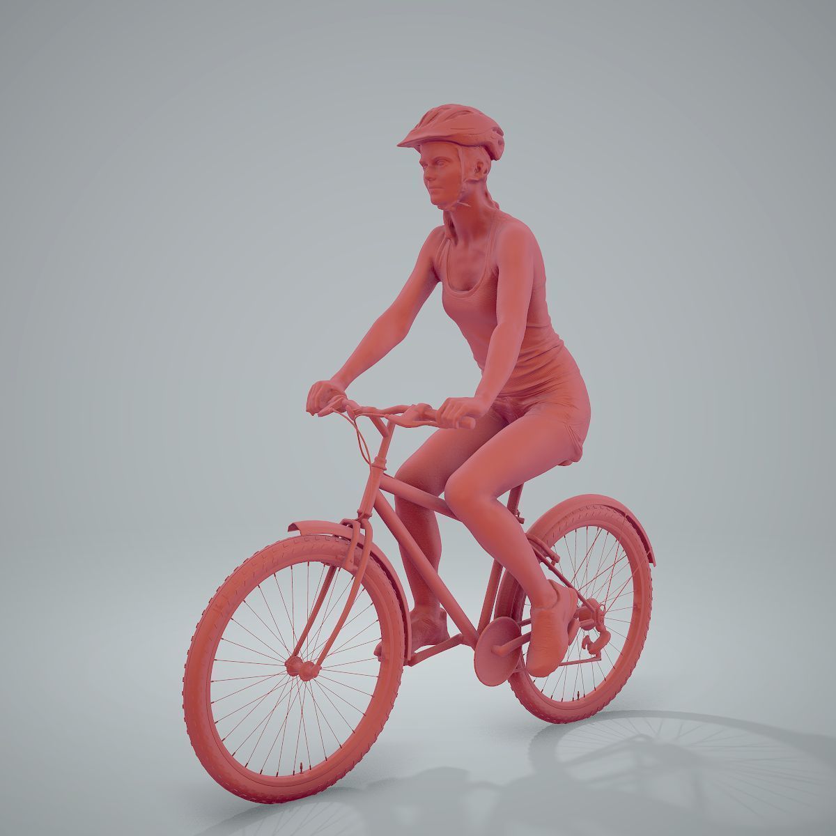 Blue Wearing Sporty Woman on a Bicycle SWom0304-HD2-O01P01-S 3D model_31