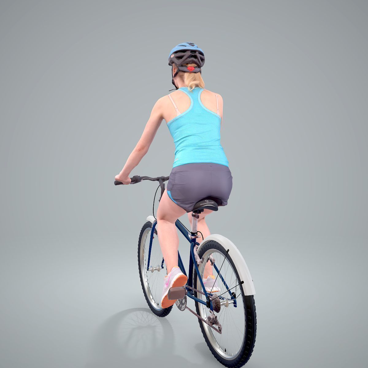 Blue Wearing Sporty Woman on a Bicycle SWom0304-HD2-O01P01-S 3D model_28