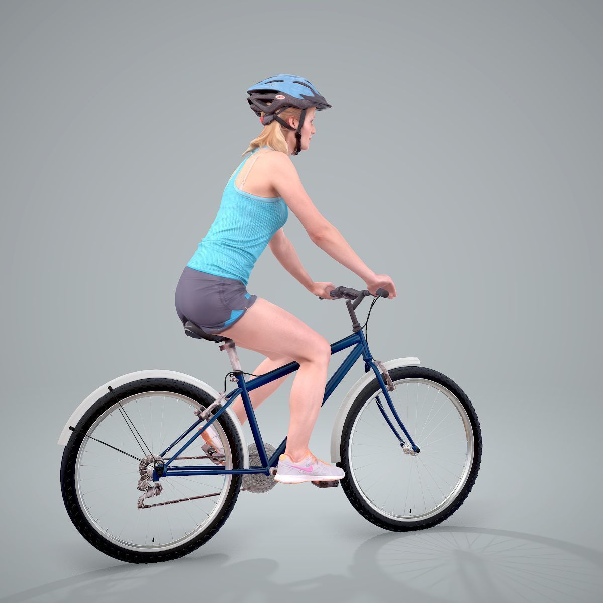 Blue Wearing Sporty Woman on a Bicycle SWom0304-HD2-O01P01-S 3D model_42