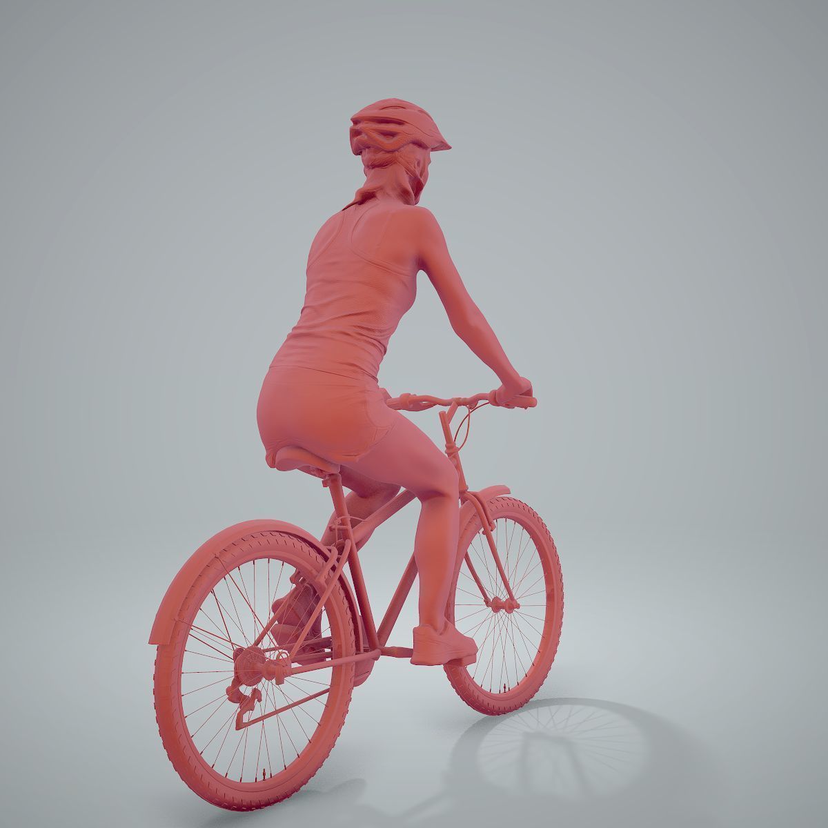 Blue Wearing Sporty Woman on a Bicycle SWom0304-HD2-O01P01-S 3D model_16