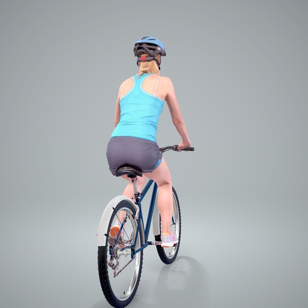 Blue Wearing Sporty Woman on a Bicycle SWom0304-HD2-O01P01-S 3D model_36