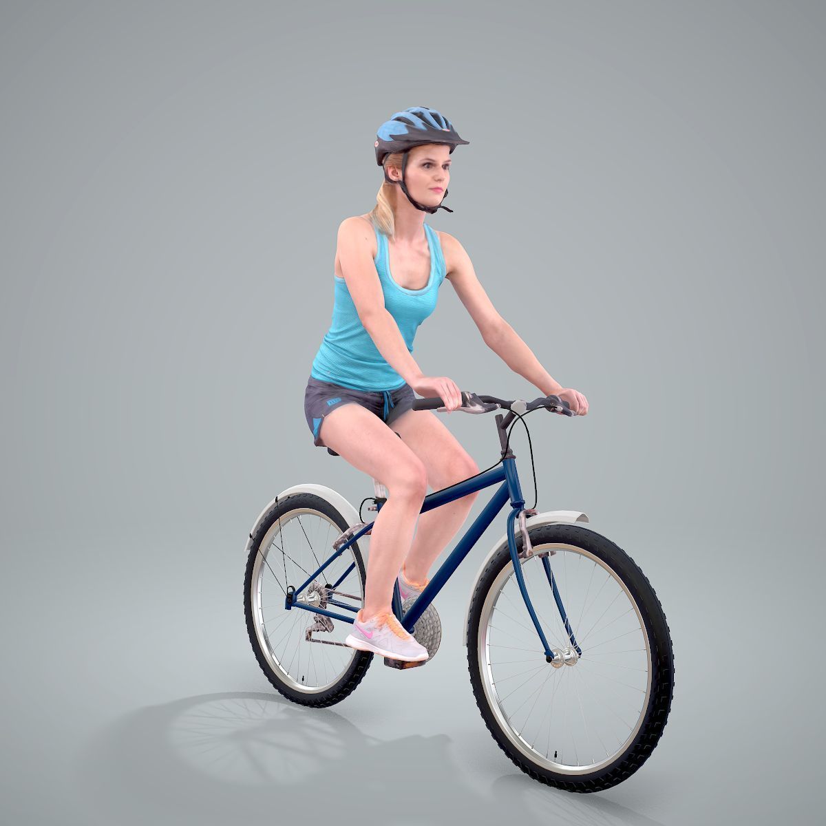 Blue Wearing Sporty Woman on a Bicycle SWom0304-HD2-O01P01-S 3D model_48
