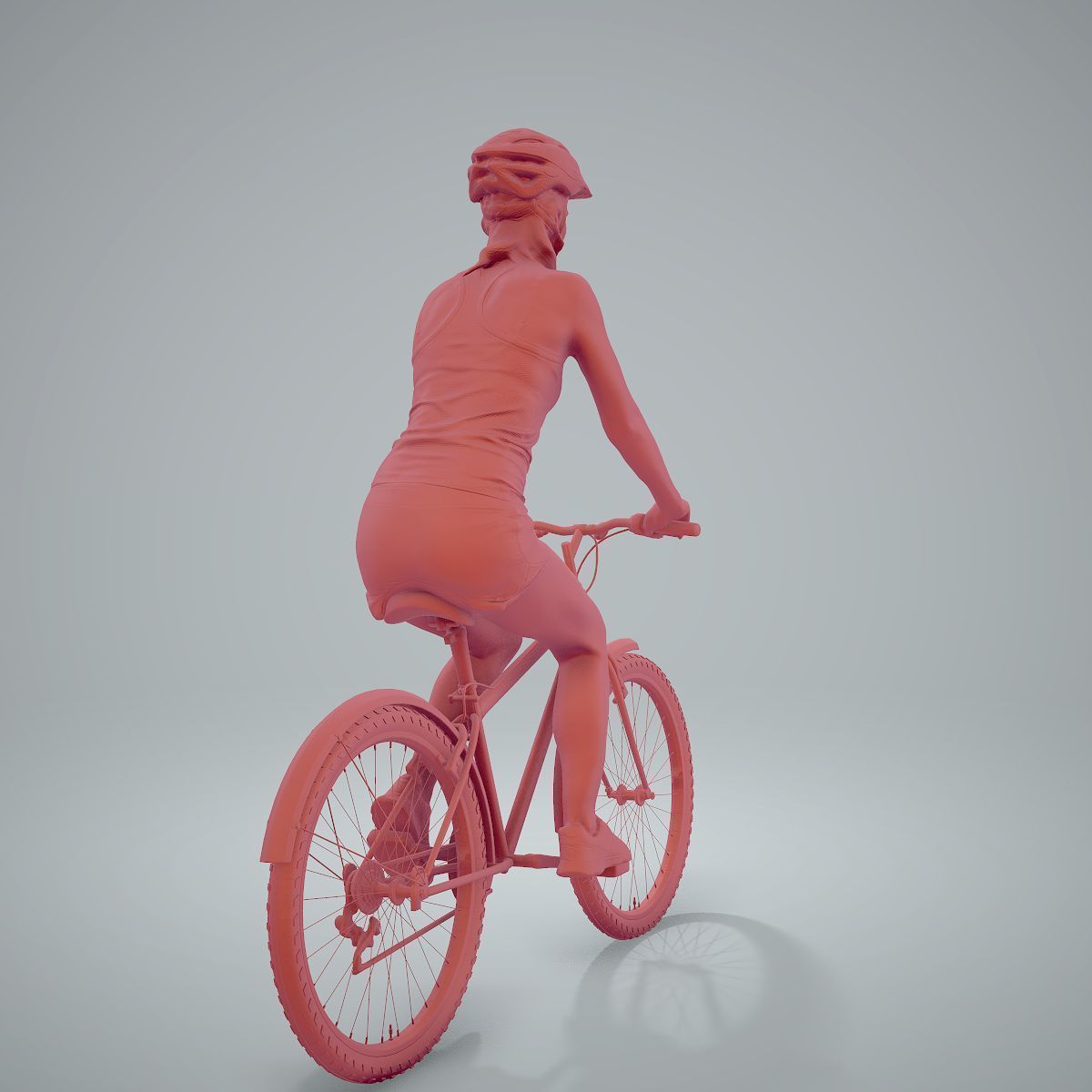 Blue Wearing Sporty Woman on a Bicycle SWom0304-HD2-O01P01-S 3D model_22