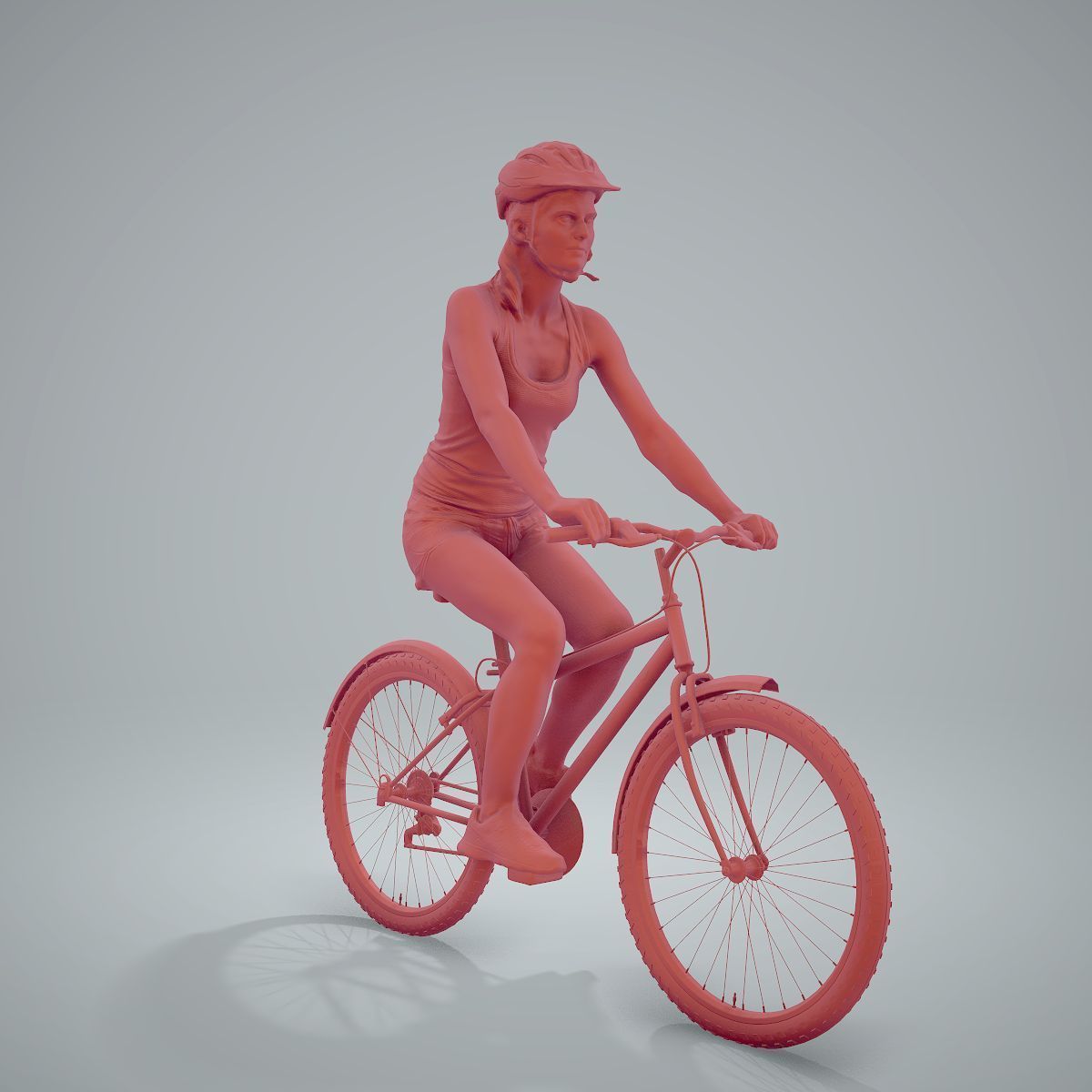 Blue Wearing Sporty Woman on a Bicycle SWom0304-HD2-O01P01-S 3D model_18