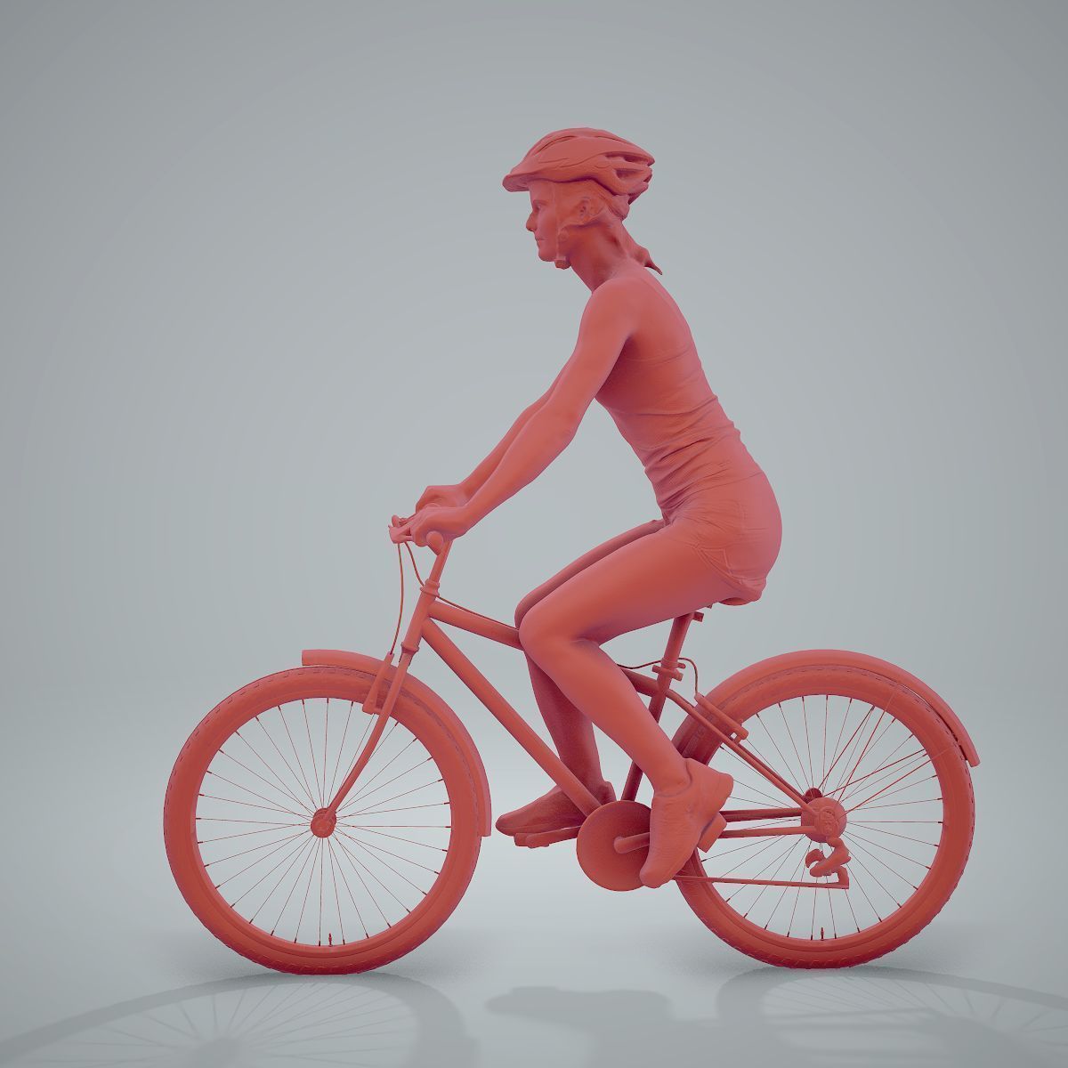 Blue Wearing Sporty Woman on a Bicycle SWom0304-HD2-O01P01-S 3D model_43