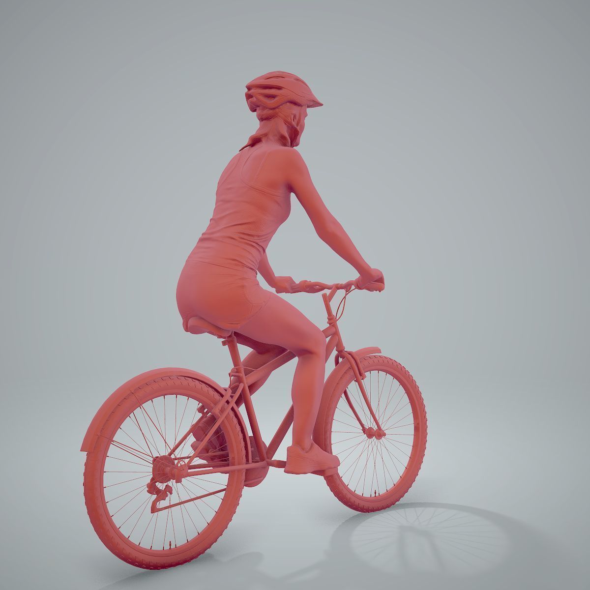 Blue Wearing Sporty Woman on a Bicycle SWom0304-HD2-O01P01-S 3D model_10