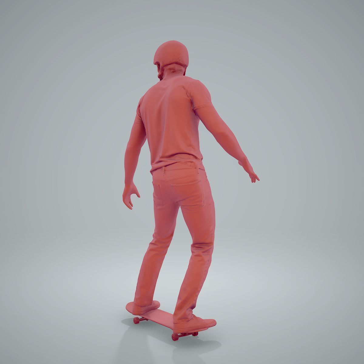 Sporty Man on a Skateboard with HelmetSMan0302-HD2-O01P01-S 3D model_49
