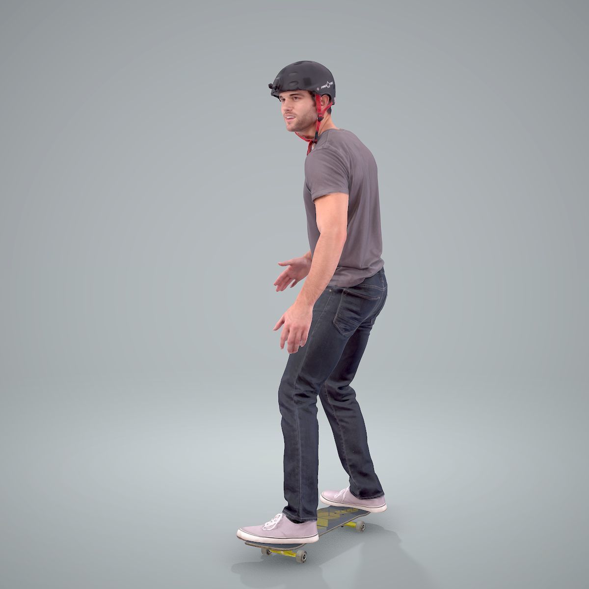Sporty Man on a Skateboard with HelmetSMan0302-HD2-O01P01-S 3D model_34