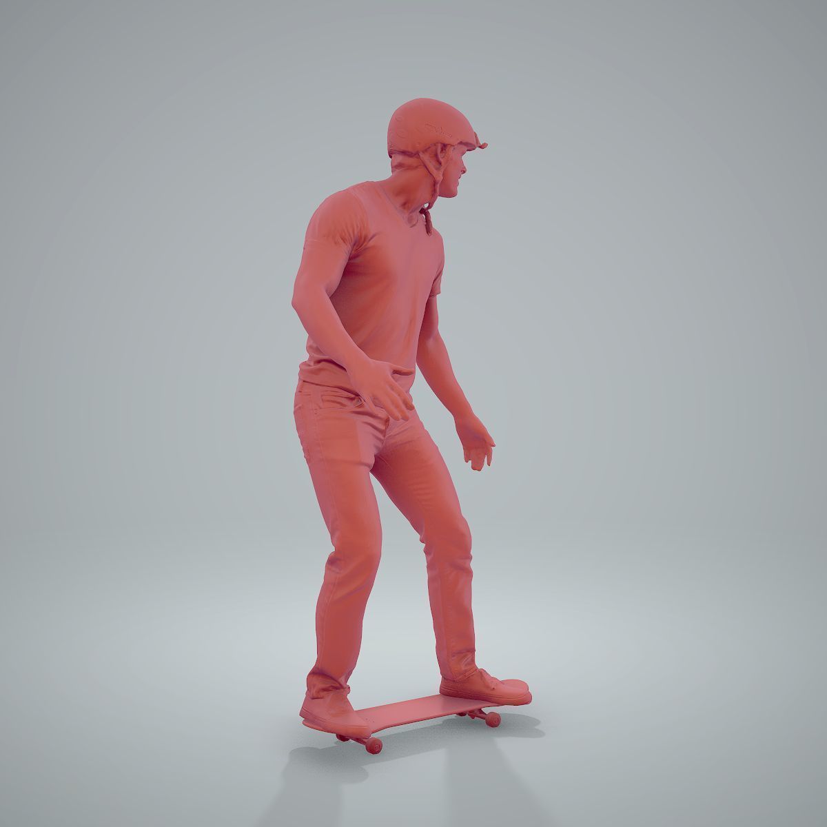 Sporty Man on a Skateboard with HelmetSMan0302-HD2-O01P01-S 3D model_64