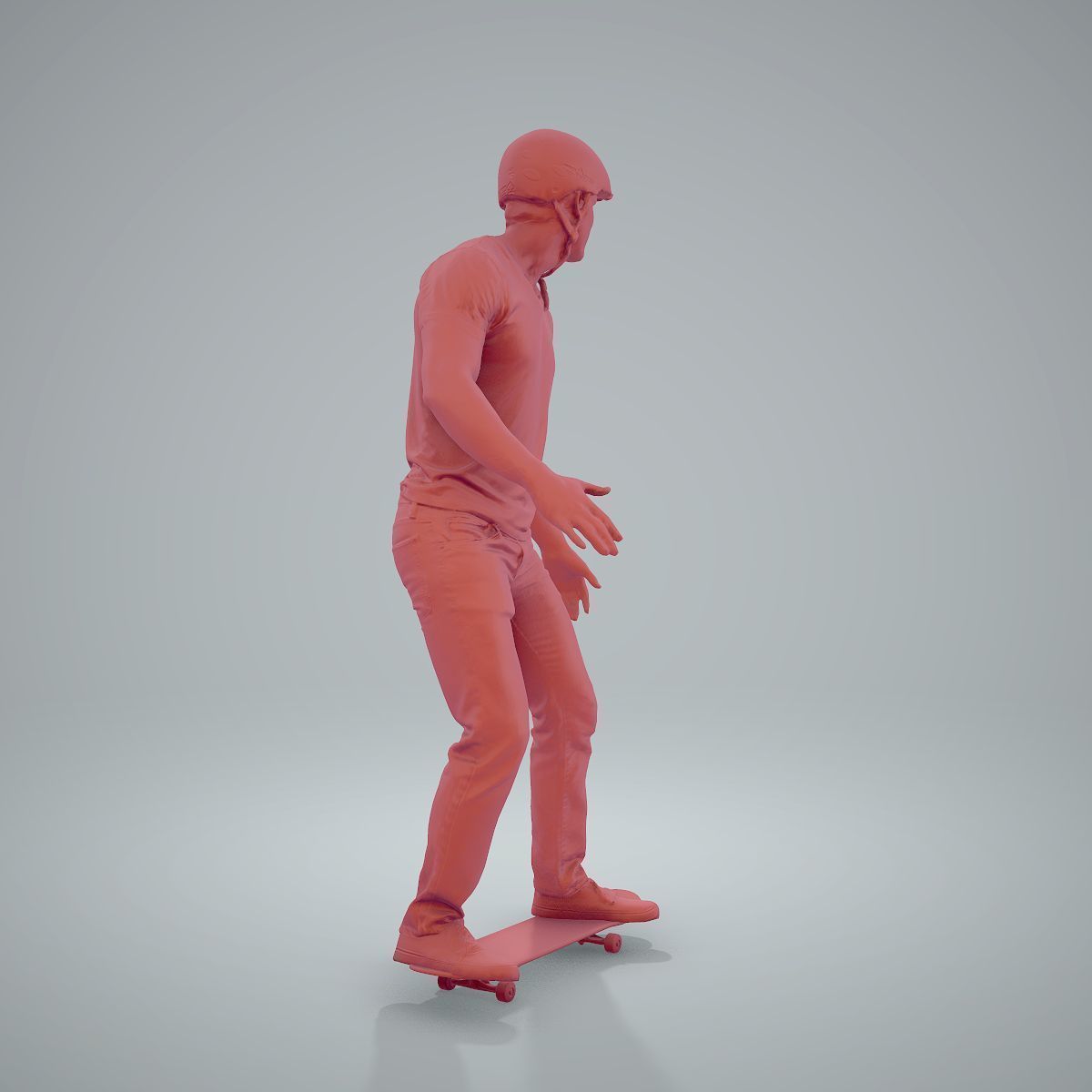 Sporty Man on a Skateboard with HelmetSMan0302-HD2-O01P01-S 3D model_37