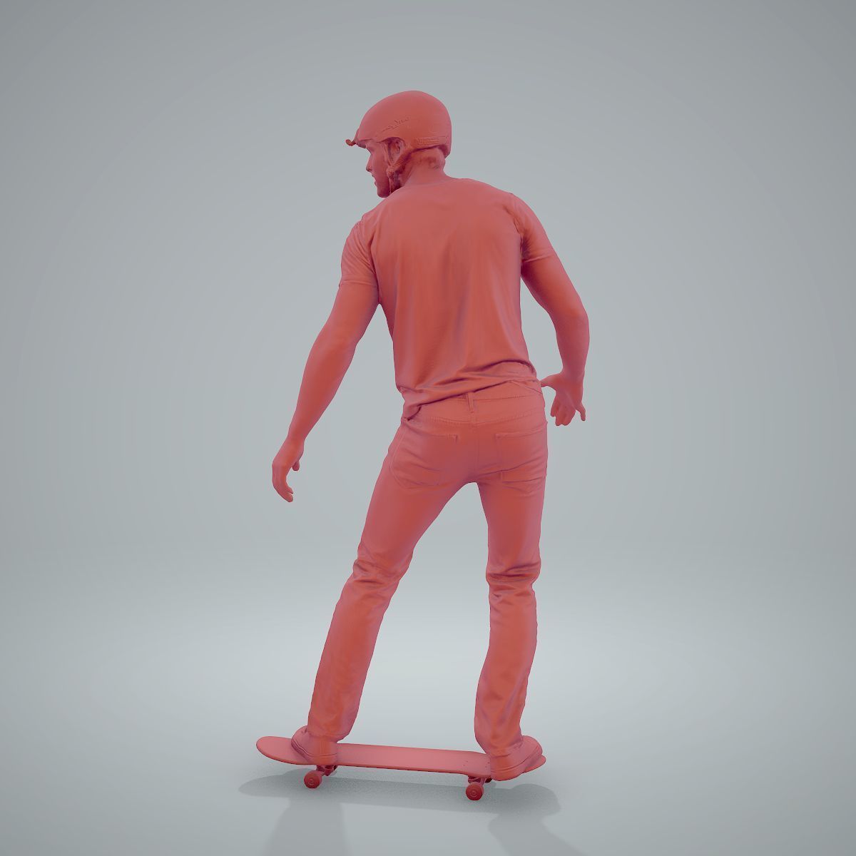 Sporty Man on a Skateboard with HelmetSMan0302-HD2-O01P01-S 3D model_60