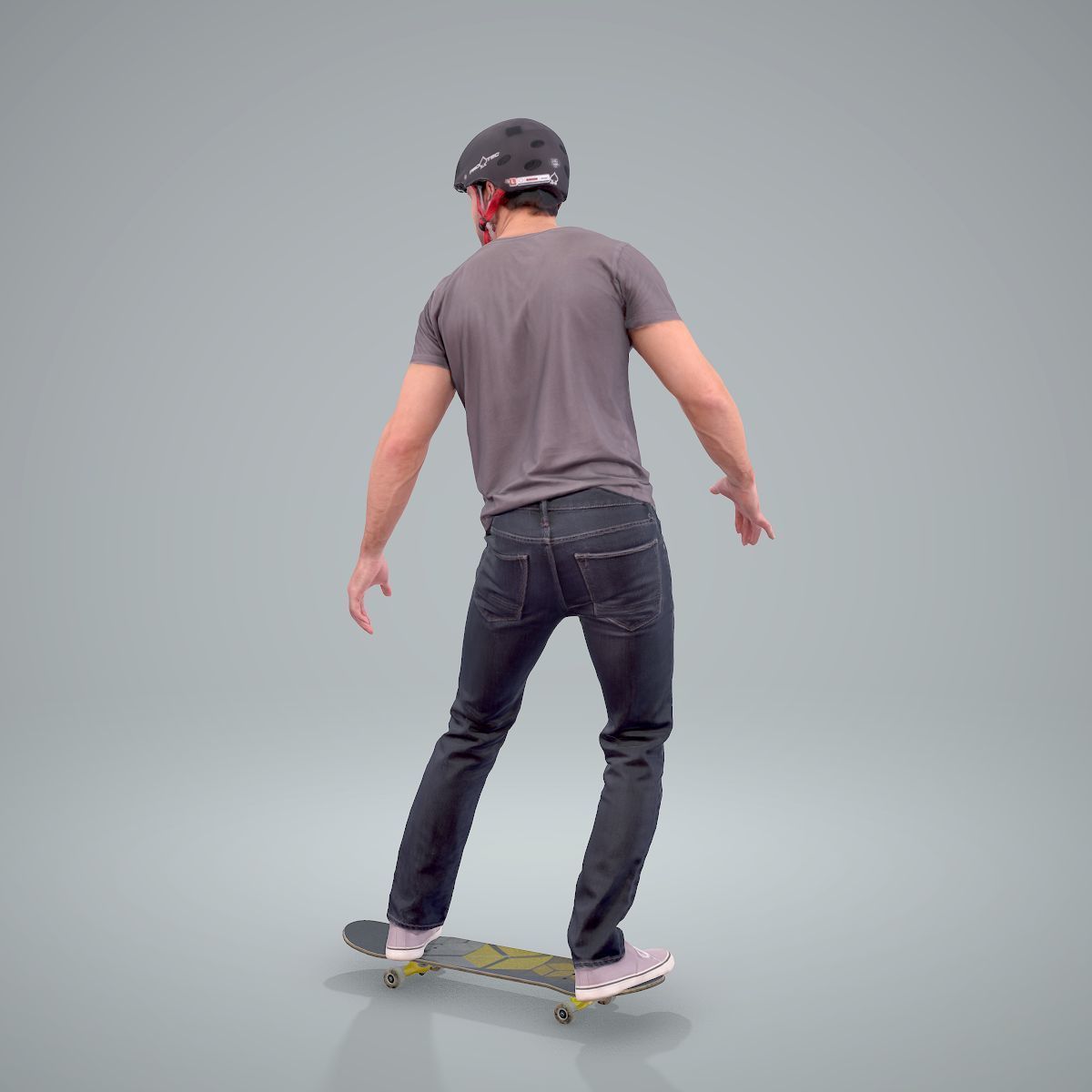 Sporty Man on a Skateboard with HelmetSMan0302-HD2-O01P01-S 3D model_74
