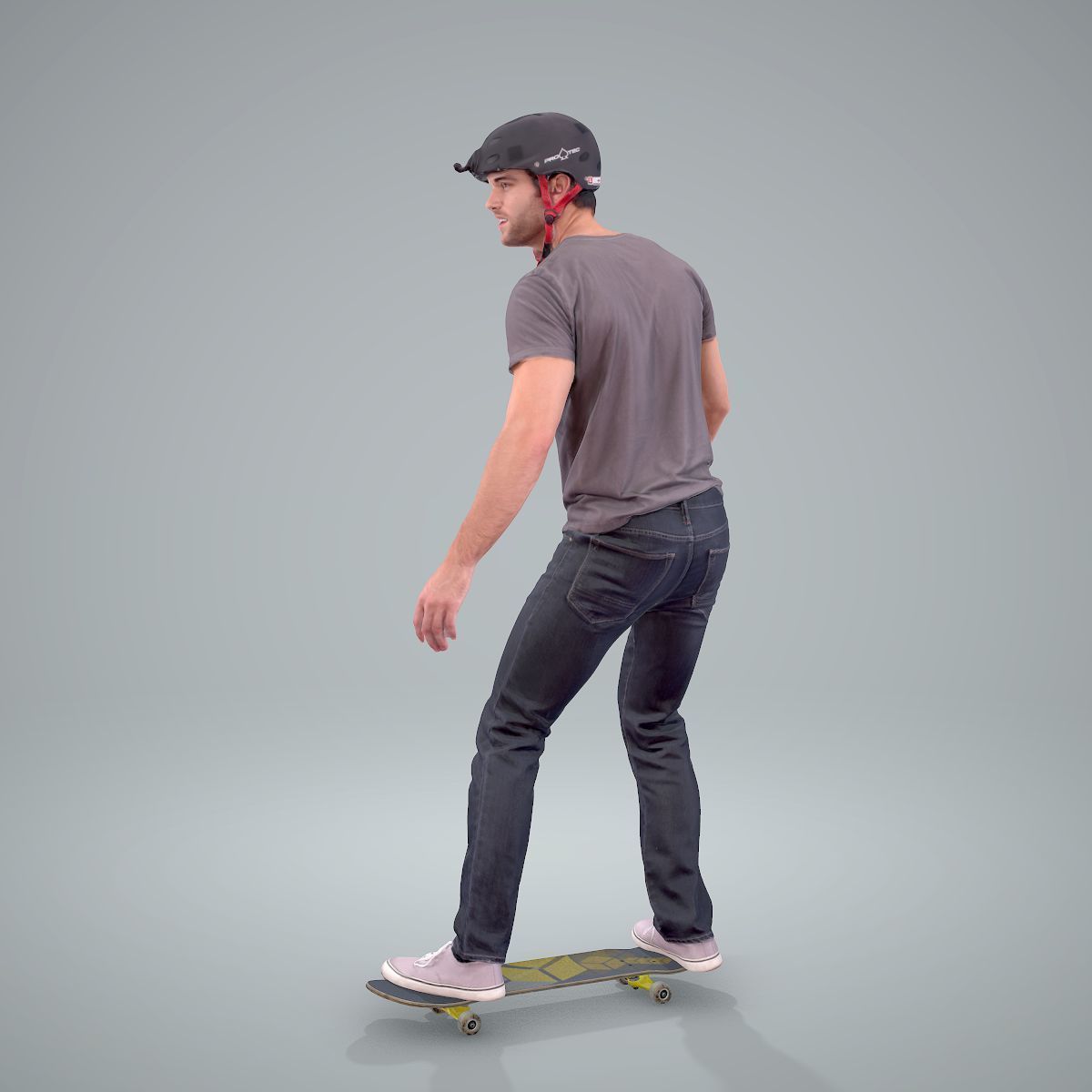 Sporty Man on a Skateboard with HelmetSMan0302-HD2-O01P01-S 3D model_31