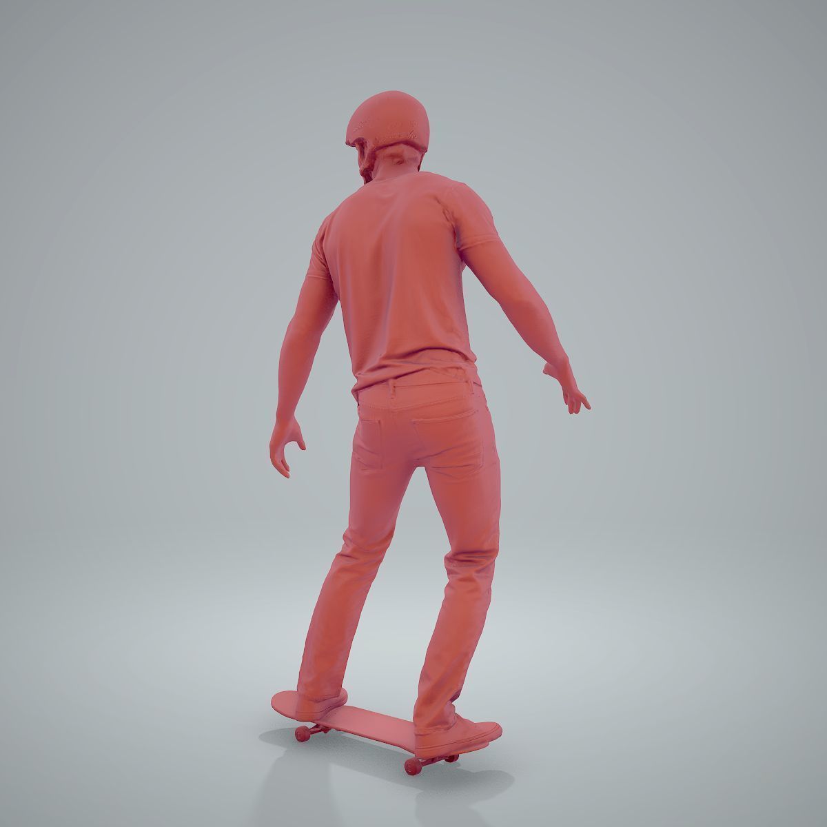 Sporty Man on a Skateboard with HelmetSMan0302-HD2-O01P01-S 3D model_53