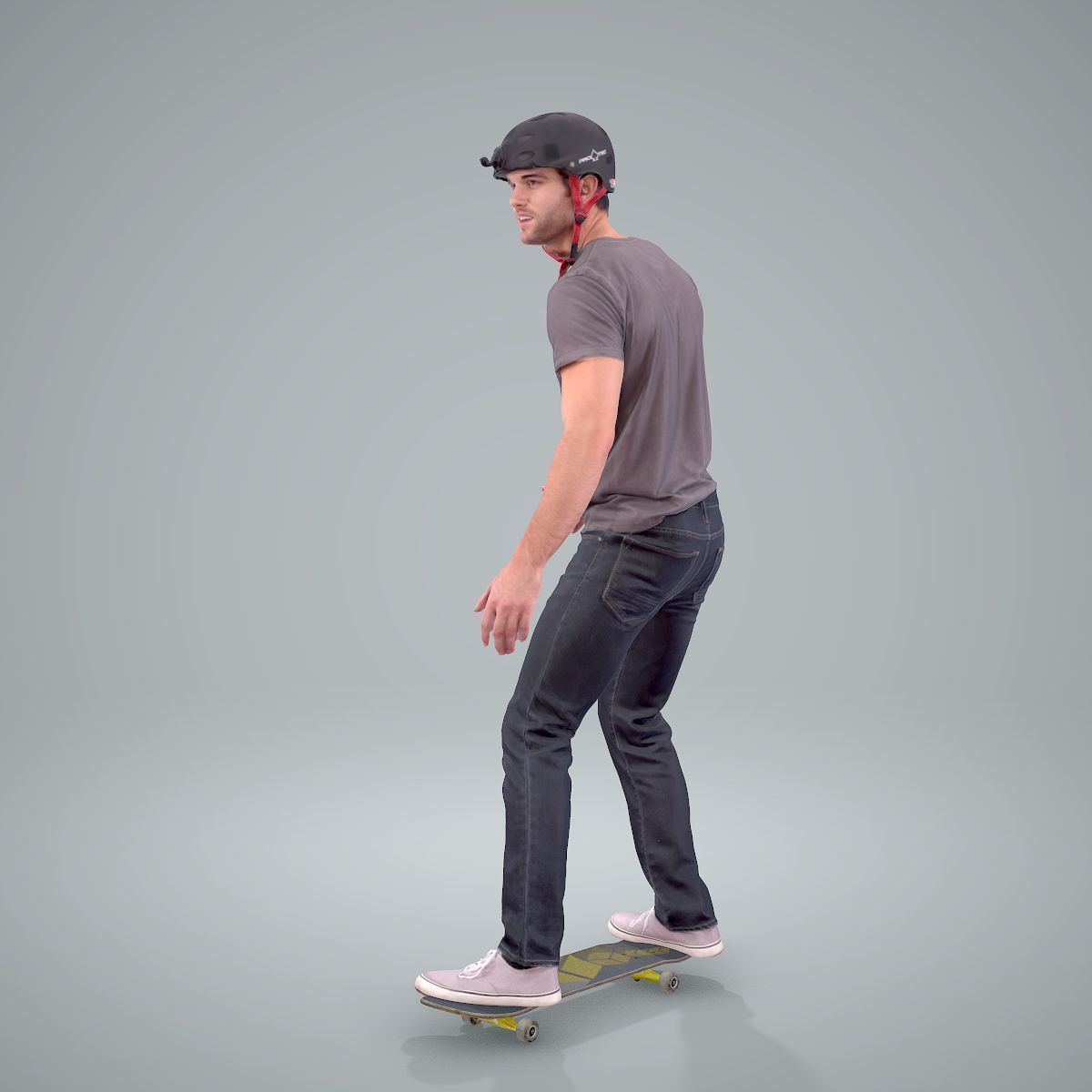 Sporty Man on a Skateboard with HelmetSMan0302-HD2-O01P01-S 3D model_28