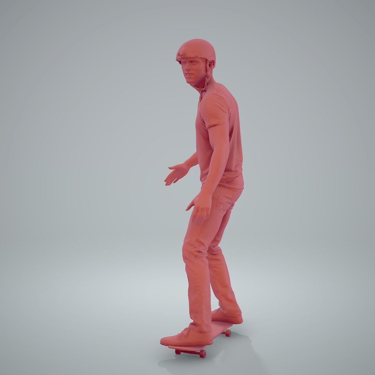 Sporty Man on a Skateboard with HelmetSMan0302-HD2-O01P01-S 3D model_29