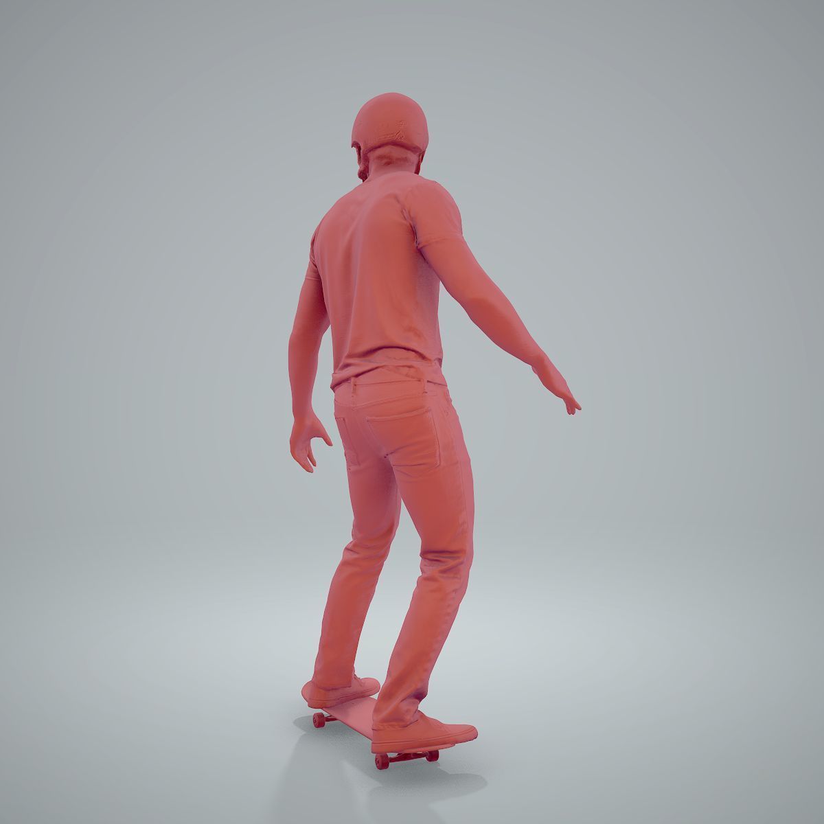 Sporty Man on a Skateboard with HelmetSMan0302-HD2-O01P01-S 3D model_32