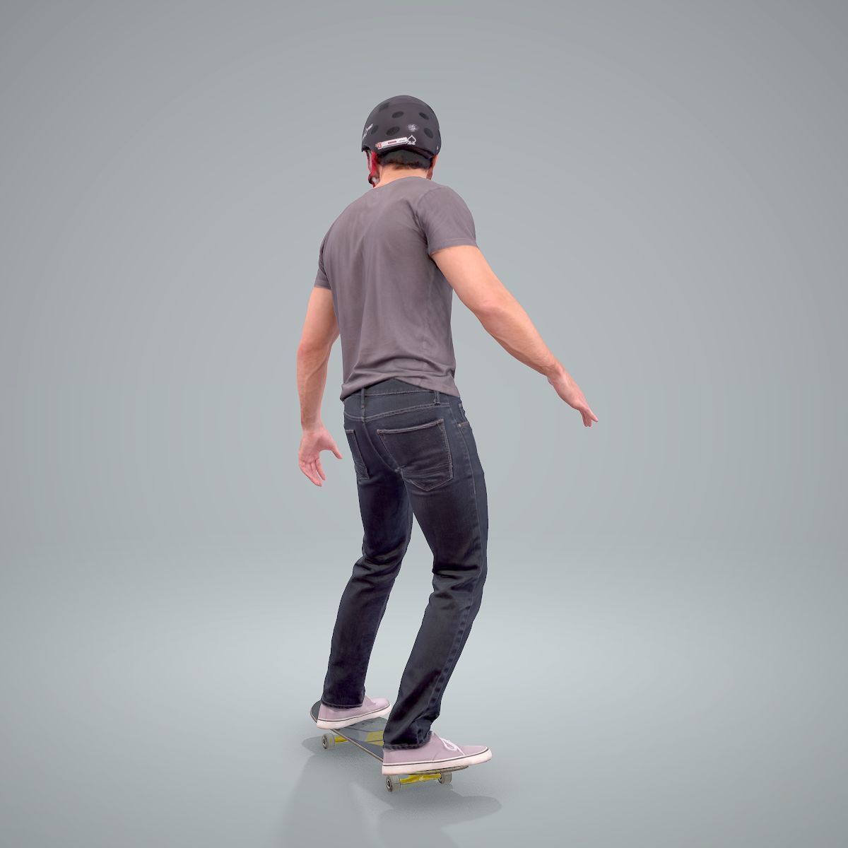 Sporty Man on a Skateboard with HelmetSMan0302-HD2-O01P01-S 3D model_21