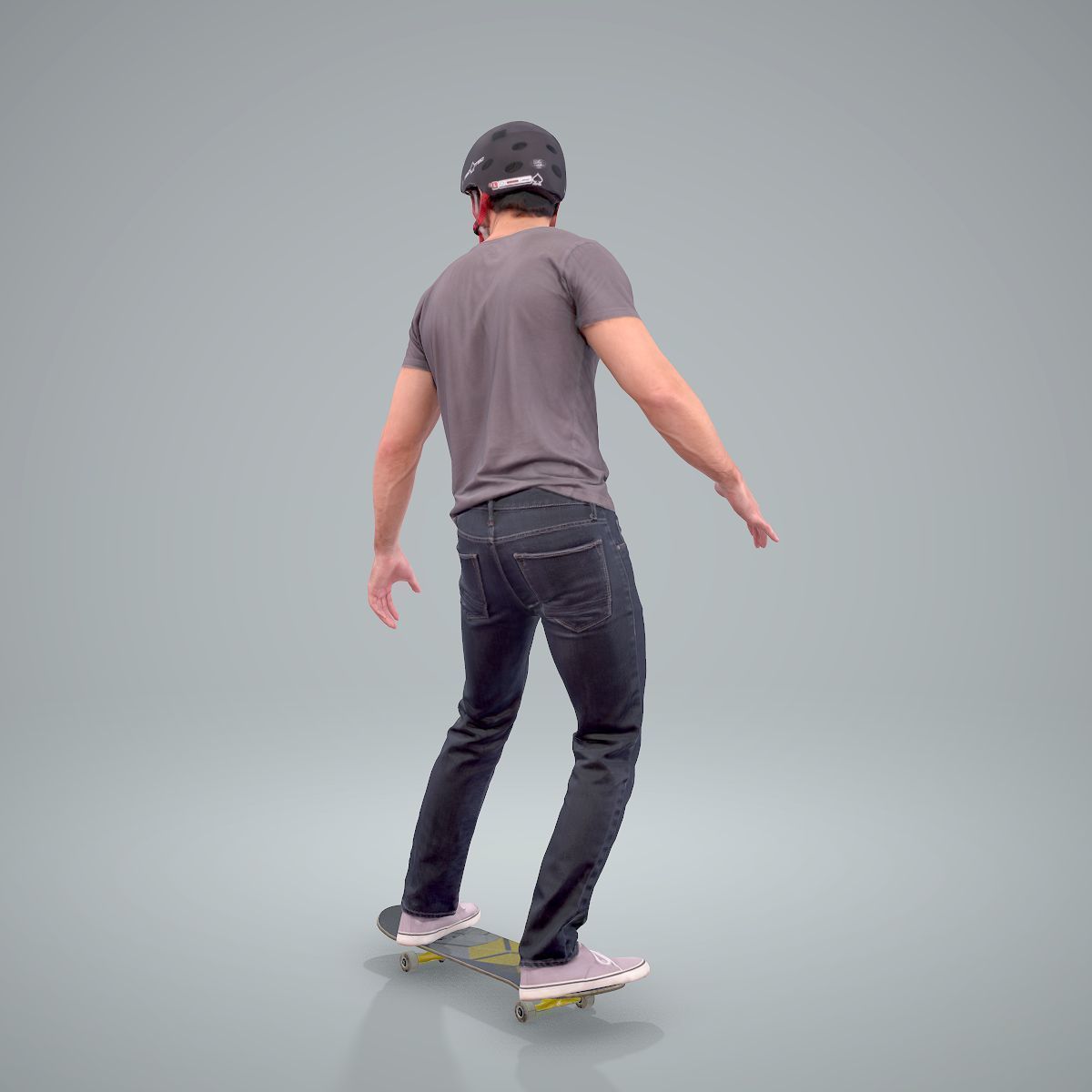 Sporty Man on a Skateboard with HelmetSMan0302-HD2-O01P01-S 3D model_24