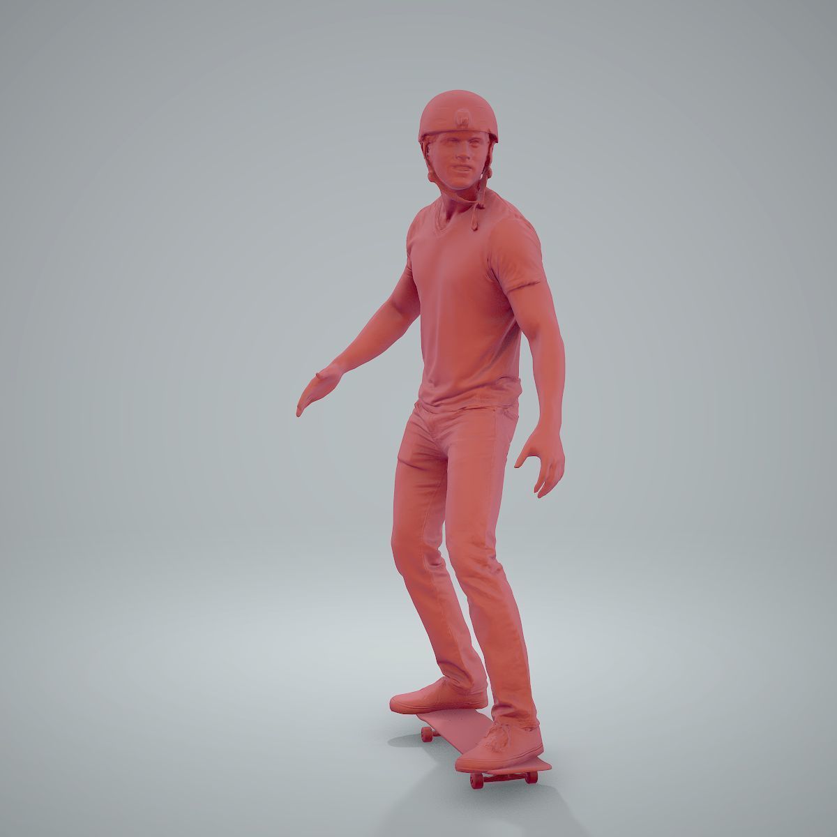 Sporty Man on a Skateboard with HelmetSMan0302-HD2-O01P01-S 3D model_52