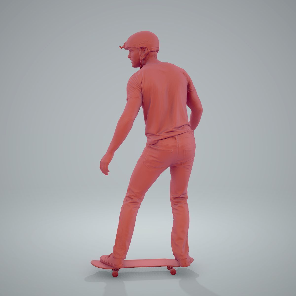 Sporty Man on a Skateboard with HelmetSMan0302-HD2-O01P01-S 3D model_68