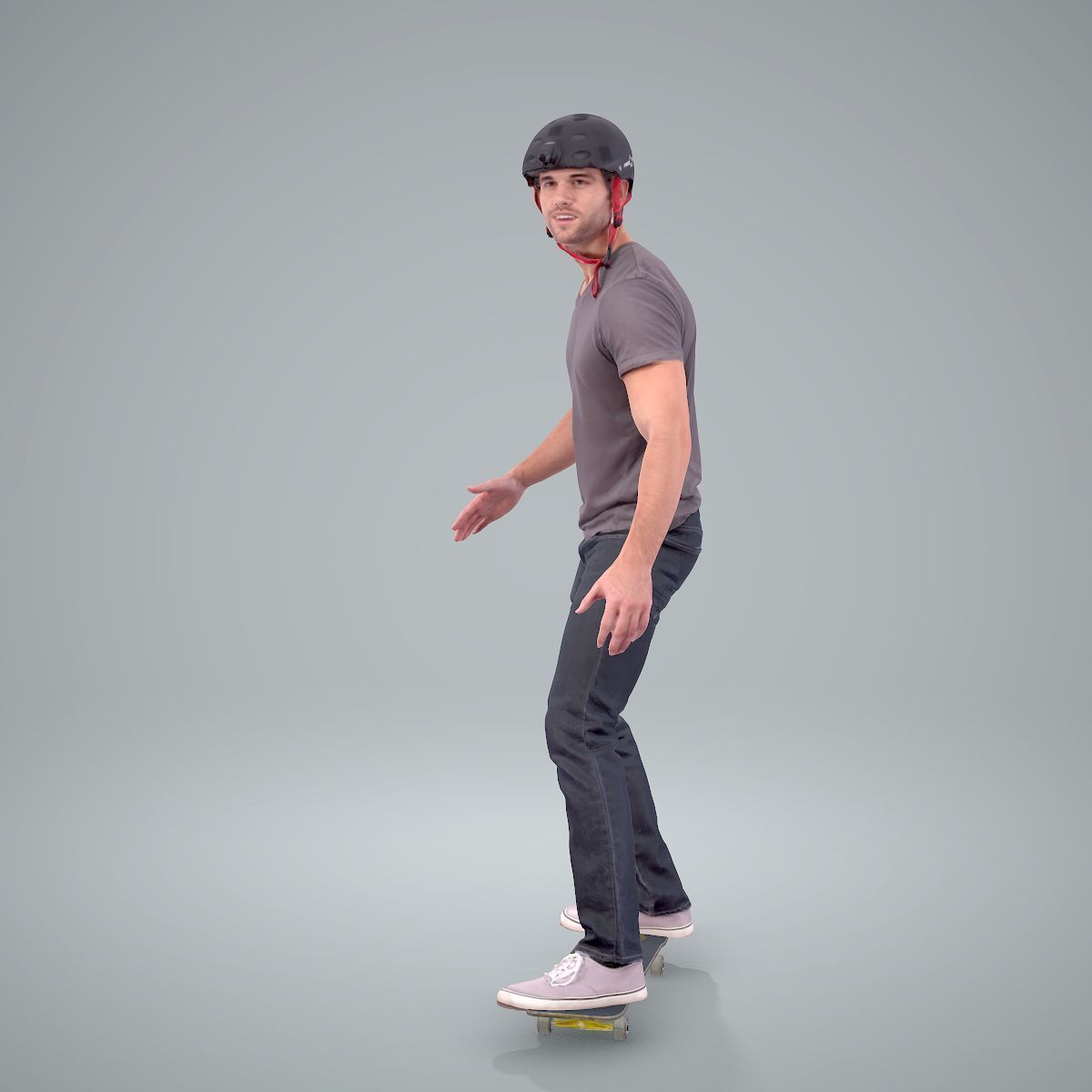 Sporty Man on a Skateboard with HelmetSMan0302-HD2-O01P01-S 3D model_47