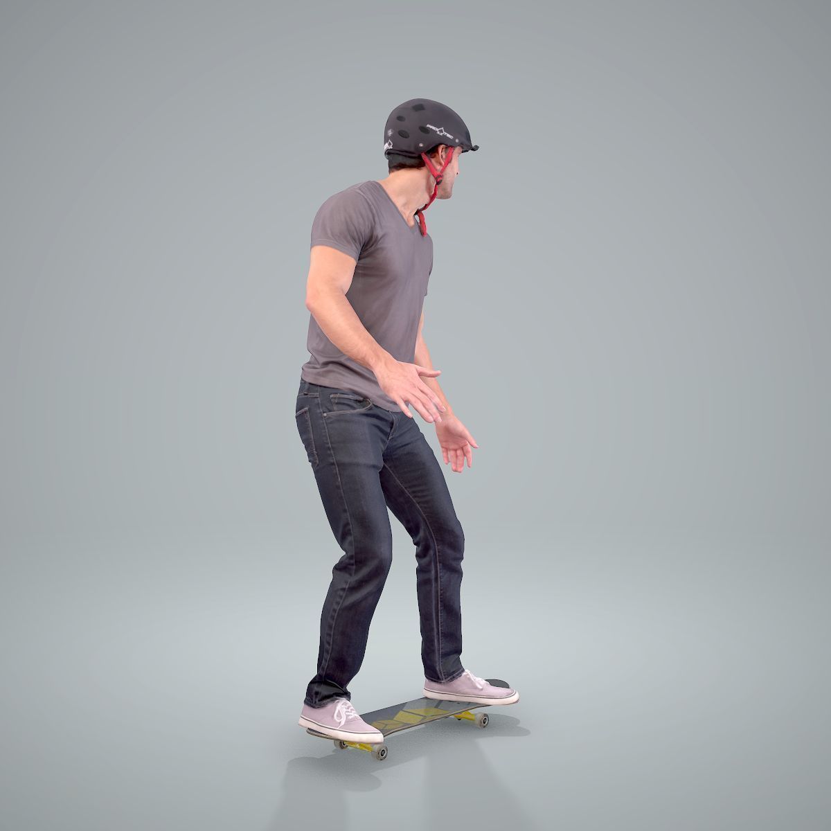Sporty Man on a Skateboard with HelmetSMan0302-HD2-O01P01-S 3D model_57