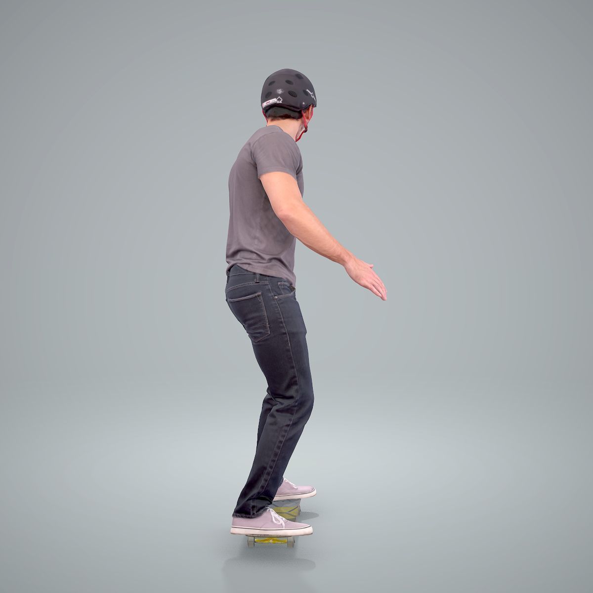 Sporty Man on a Skateboard with HelmetSMan0302-HD2-O01P01-S 3D model_17