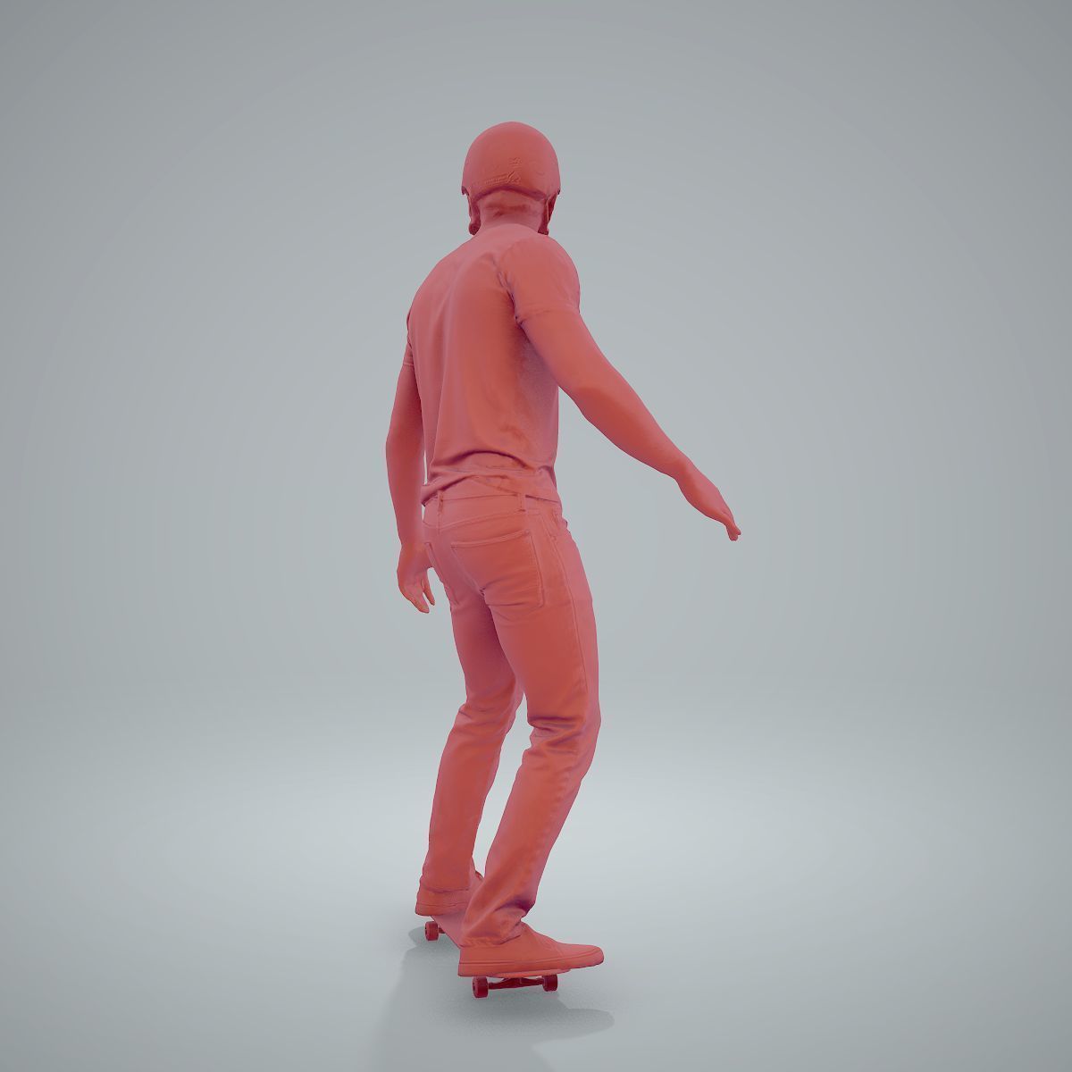 Sporty Man on a Skateboard with HelmetSMan0302-HD2-O01P01-S 3D model_25