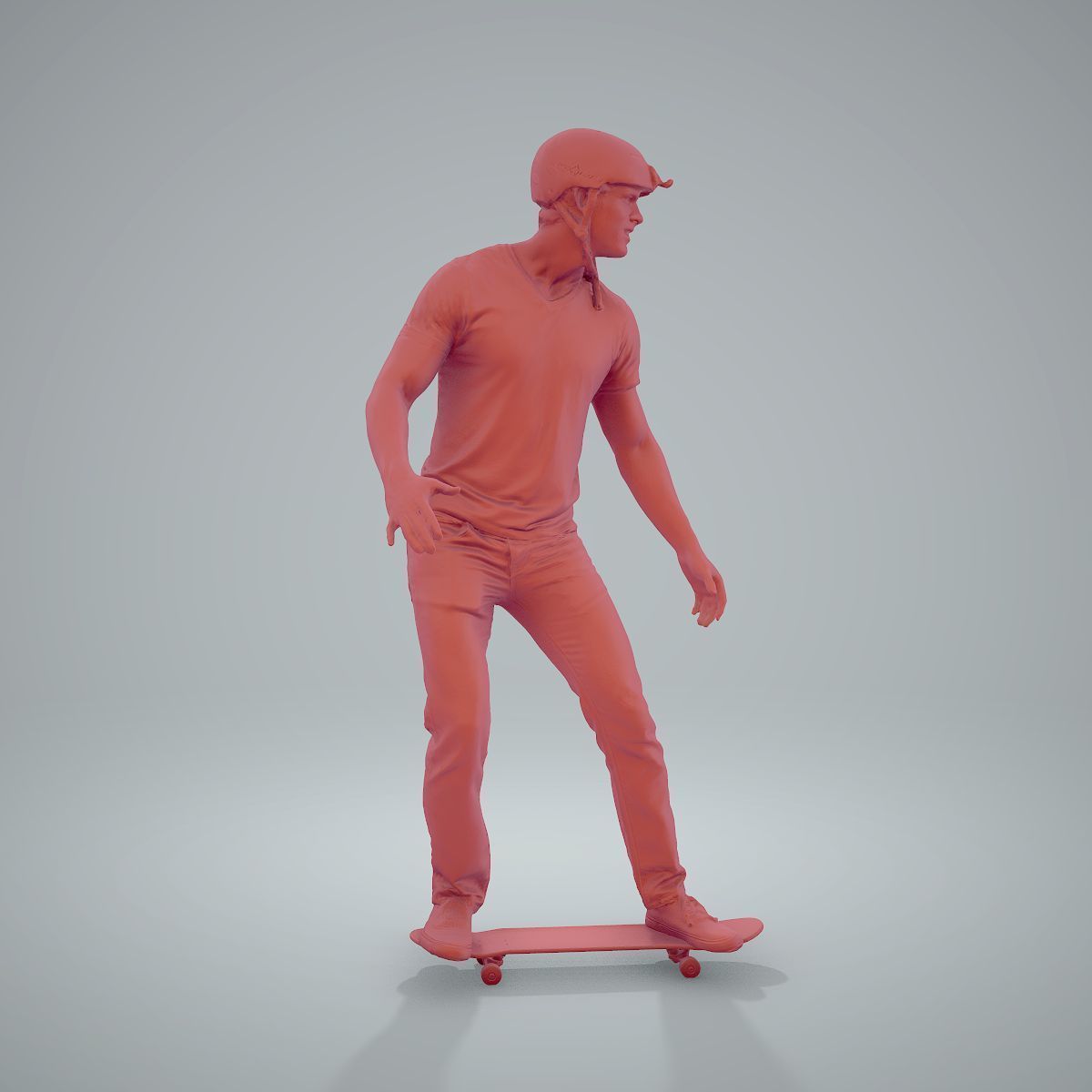 Sporty Man on a Skateboard with HelmetSMan0302-HD2-O01P01-S 3D model_26
